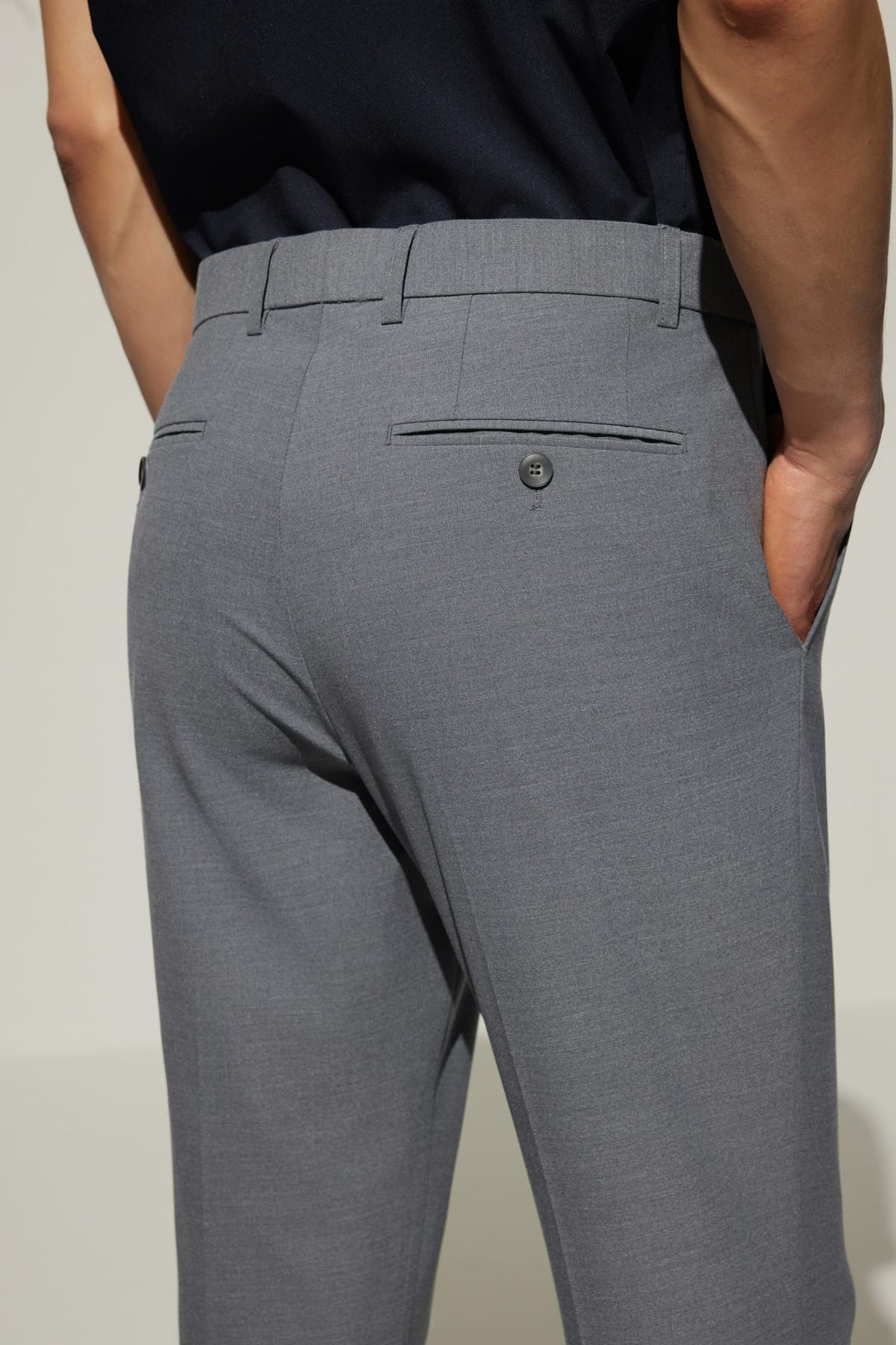 G2000 - Pants - Multi-Way Stretch Smart Fit Plain Weave Suit Pants with Elastic Waist Band