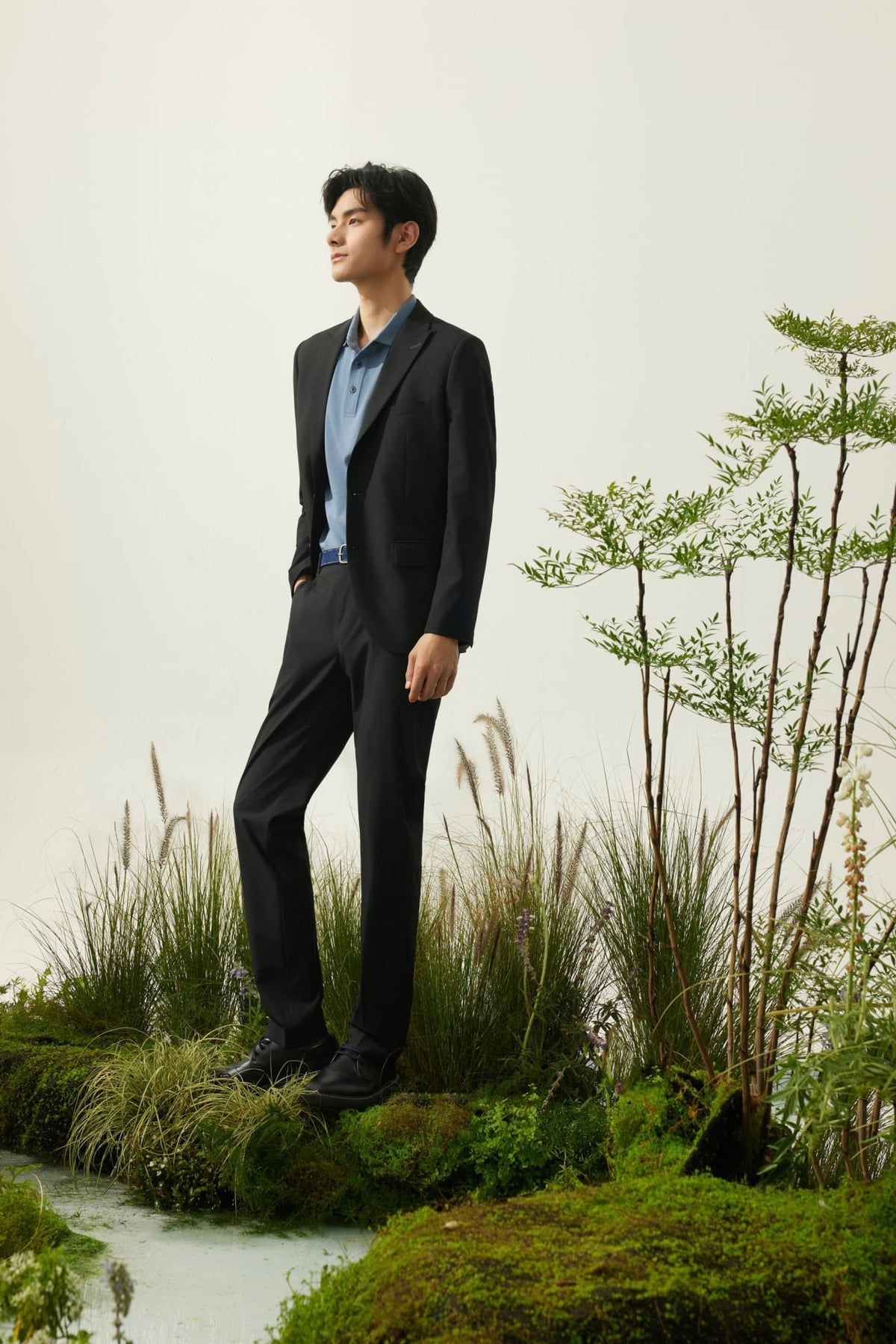 G2000 Pants Cool Touch Multi-Way Stretch Slim Fit Plain Weave Formal Pants