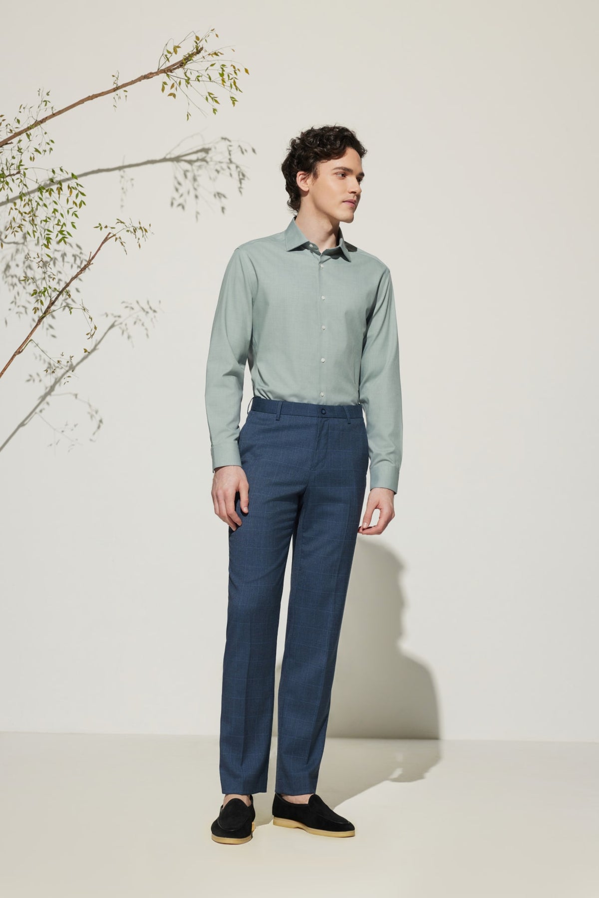 G2000 Pants Multi-Way Stretch Smart Fit Check Suit Pants