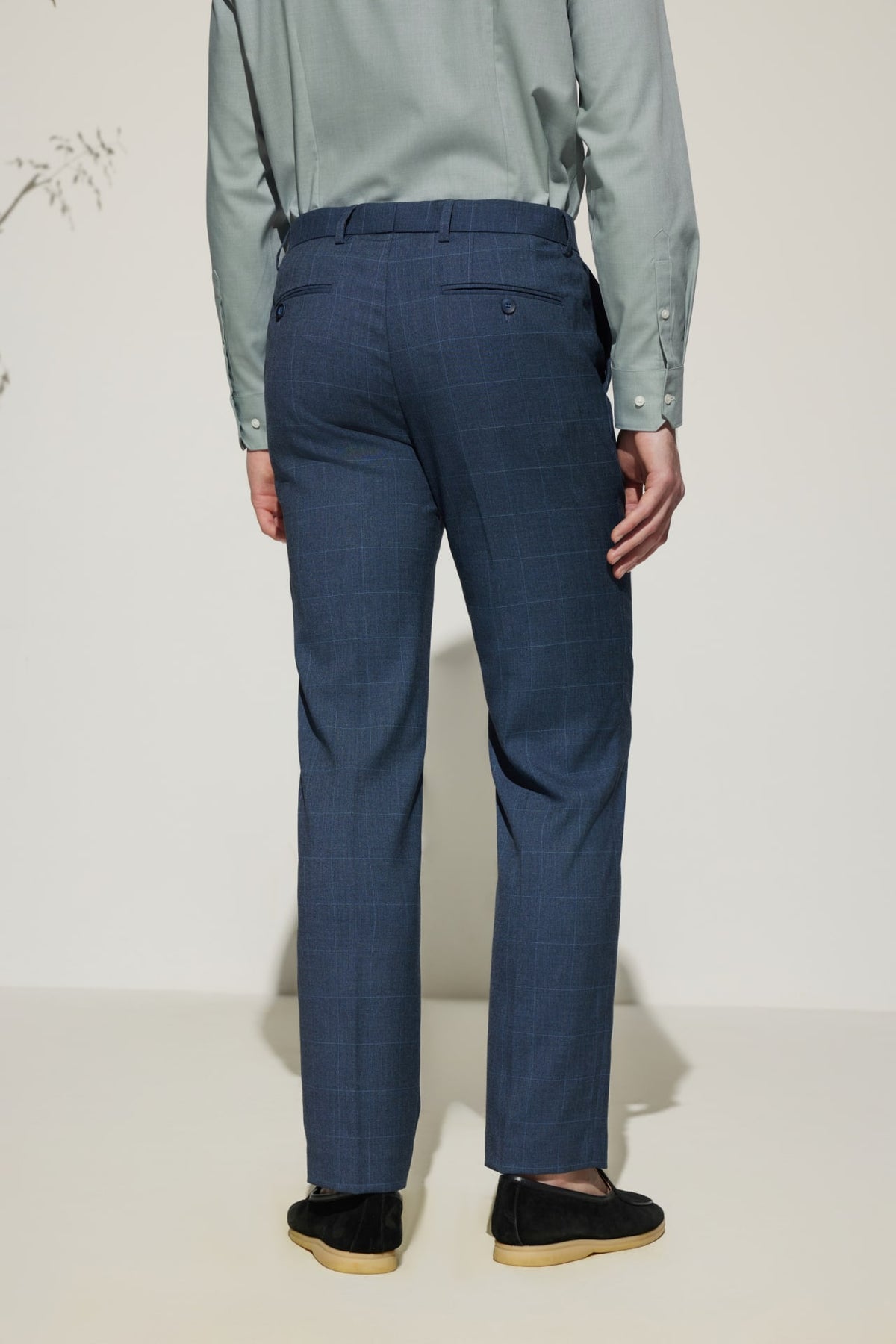 G2000 Pants Multi-Way Stretch Smart Fit Check Suit Pants