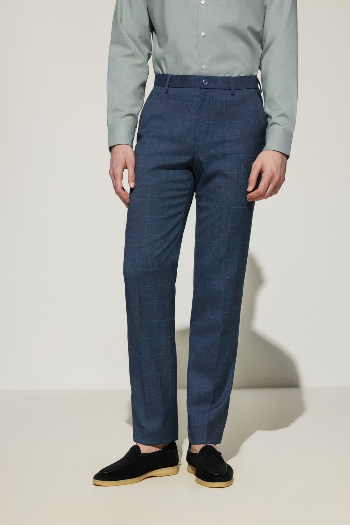 G2000 Pants Multi-Way Stretch Smart Fit Check Suit Pants
