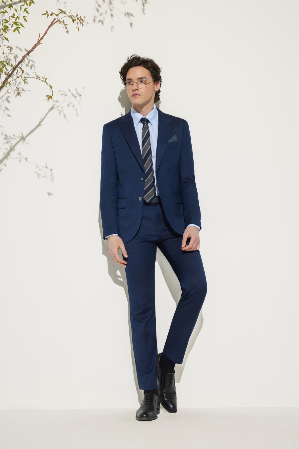 G2000 Pants Multi-Way Stretch Smart Fit Herringbone Suit Pants