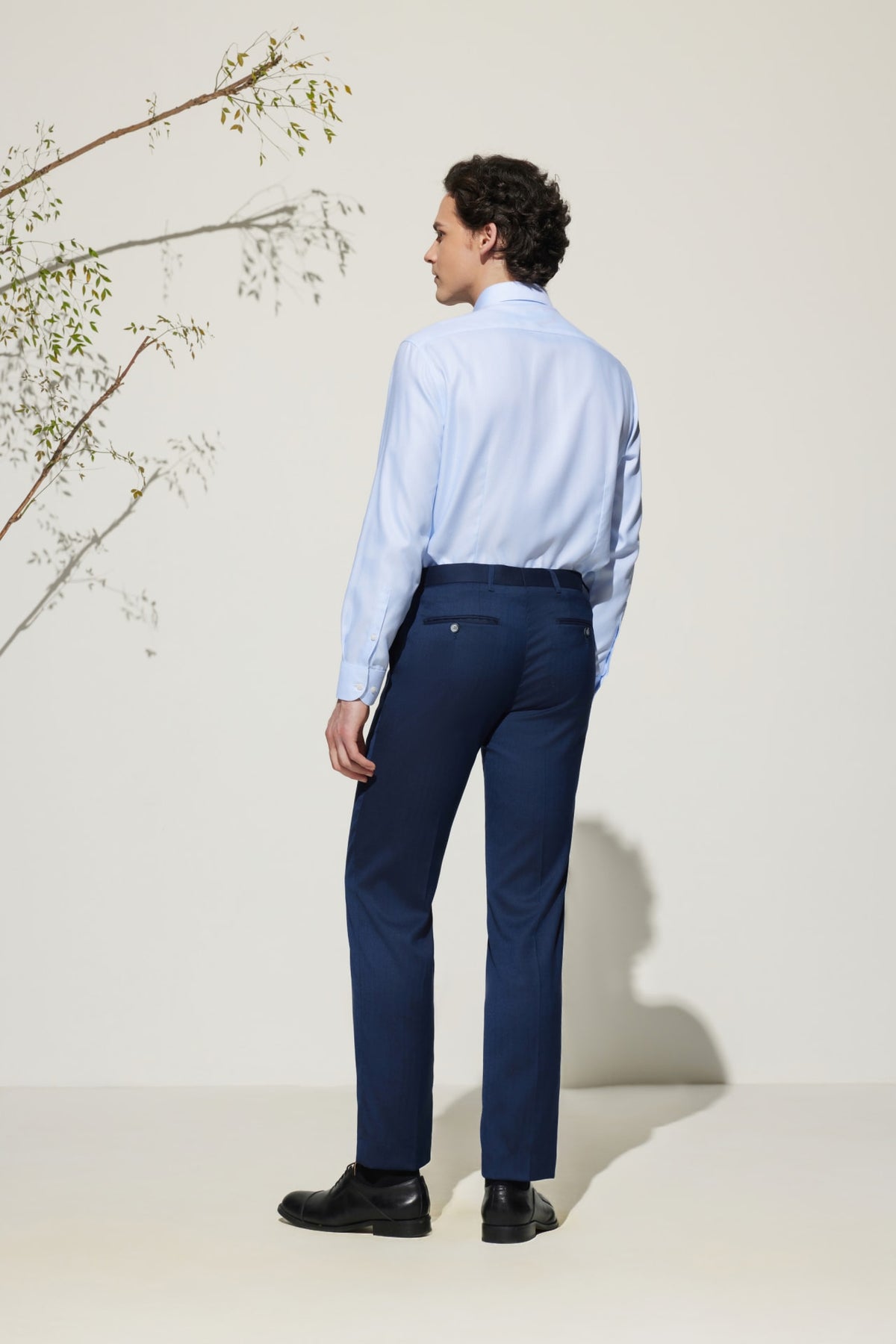 G2000 Pants Multi-Way Stretch Smart Fit Herringbone Suit Pants