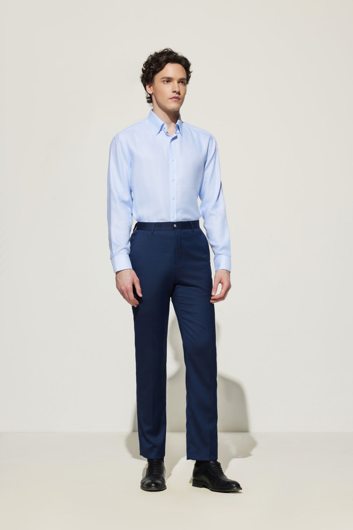 G2000 Pants Multi-Way Stretch Smart Fit Herringbone Suit Pants Cimmerian Sky Smart