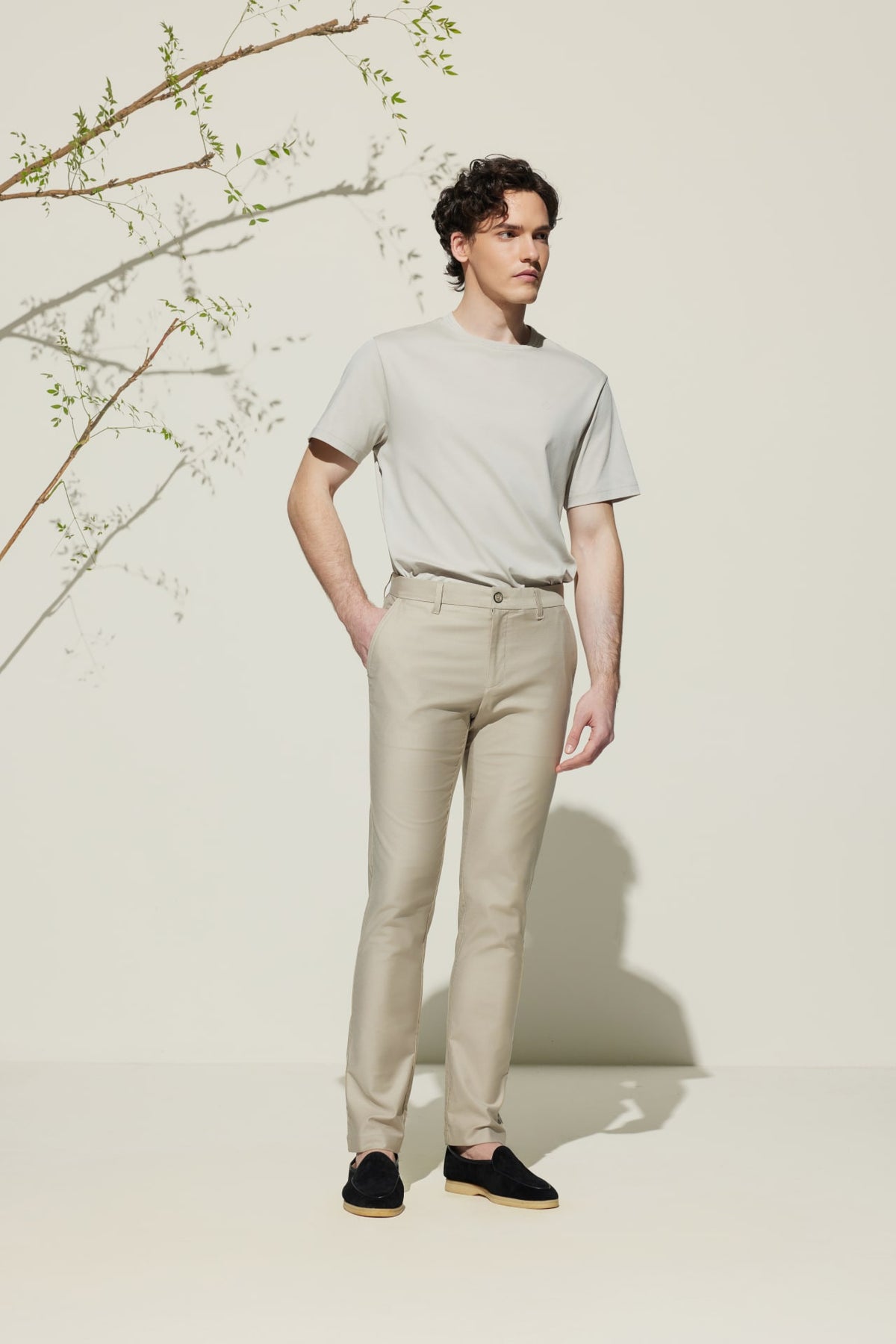G2000 Pants Cotton Blend Slim Tapered Fit Twill Casual Pants Gilded Barley Slim Tapered
