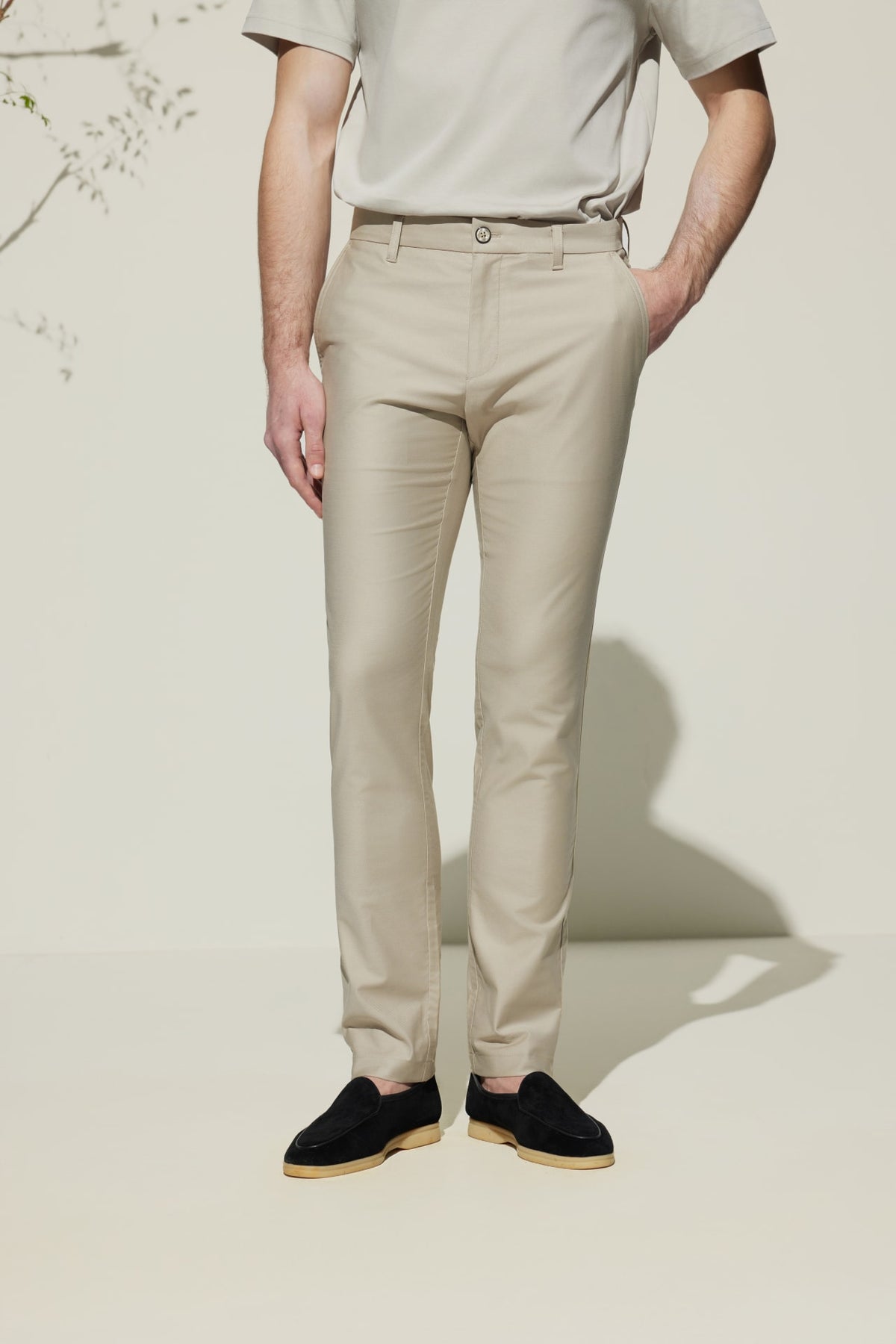 G2000 - Pants - Cotton Blend Slim Tapered Fit Twill Casual Pants