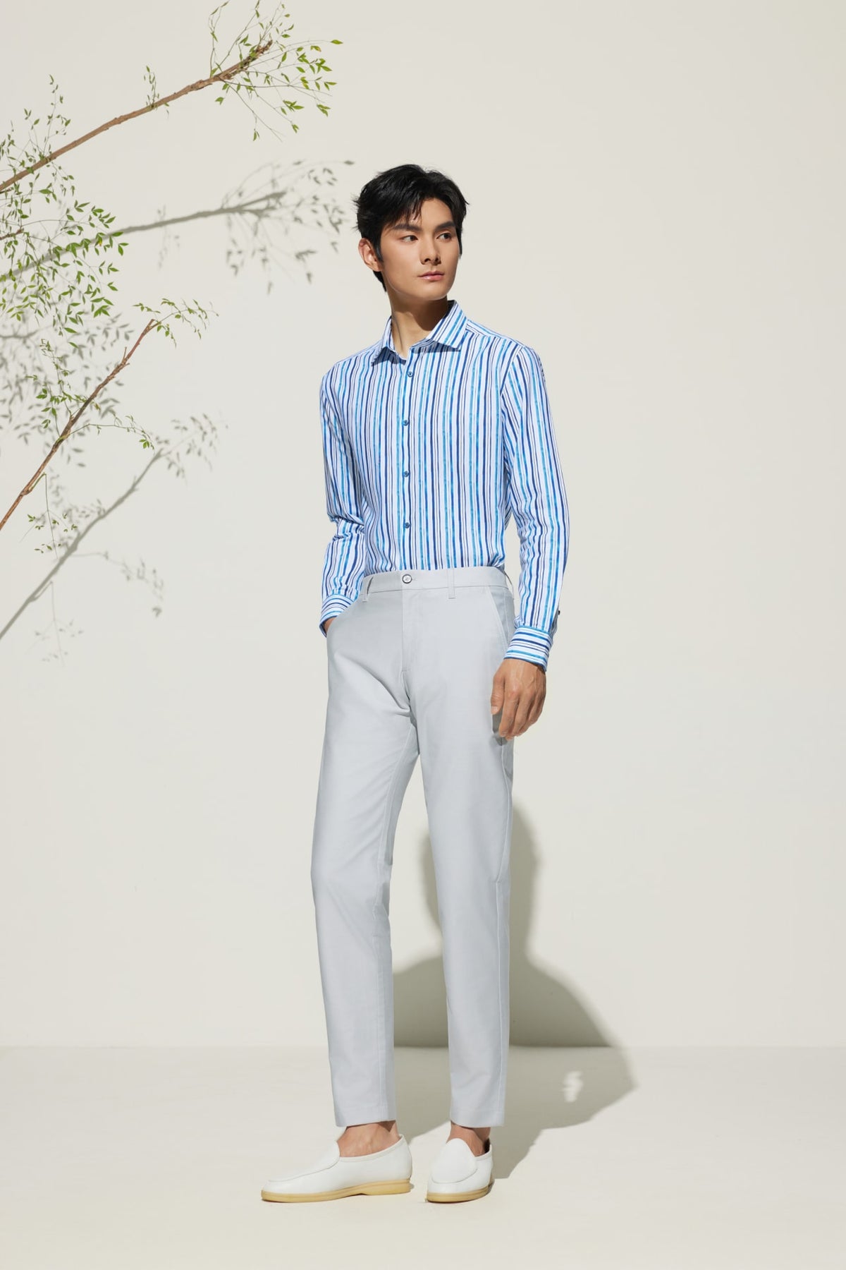 G2000 - Pants - Cotton Blend Slim Tapered Fit Twill Casual Pants