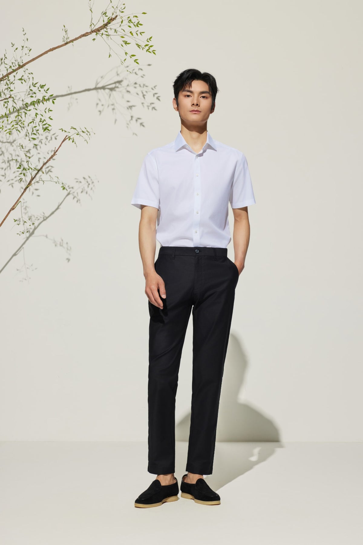 G2000 - Pants - Cotton Blend Slim Tapered Fit Twill Casual Pants
