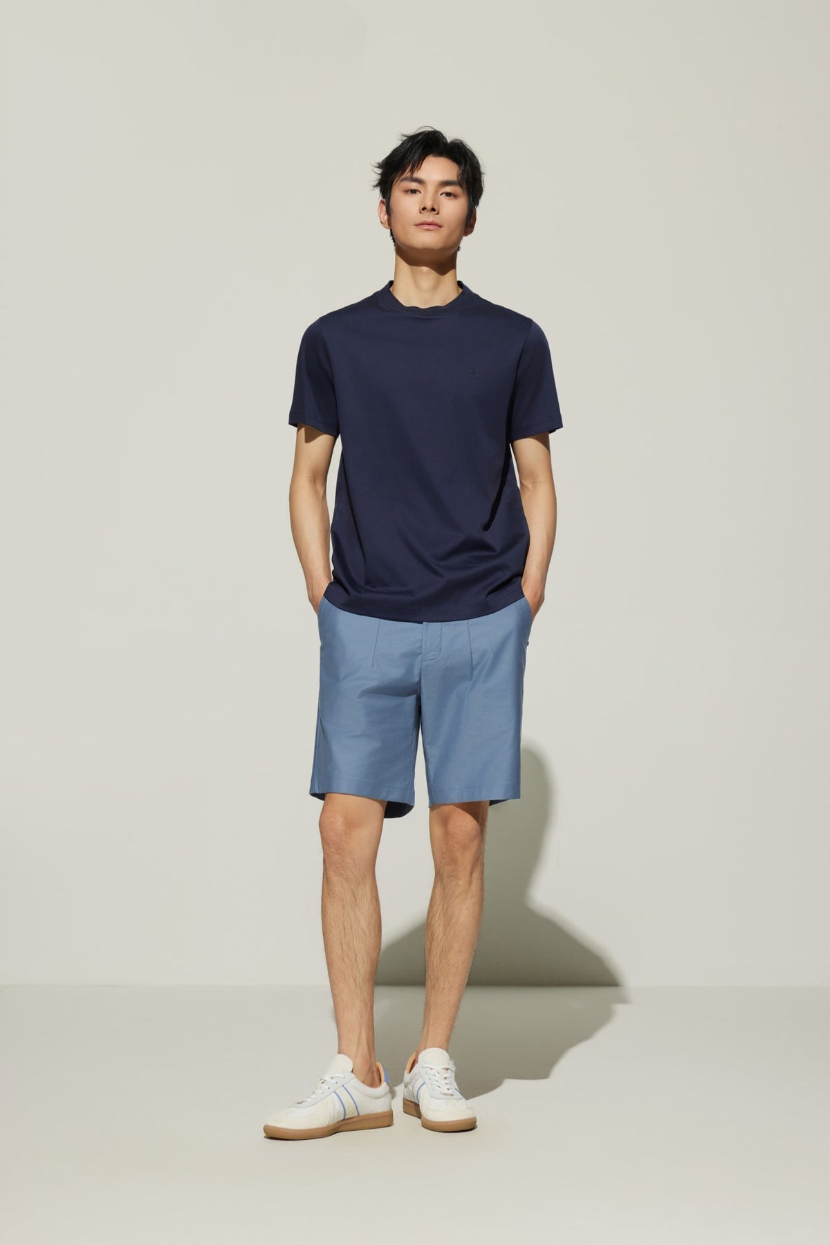 G2000 - Shorts - Cotton Modal Relax Fit Twill Casual Shorts - Atlantic Voyage - Relaxed