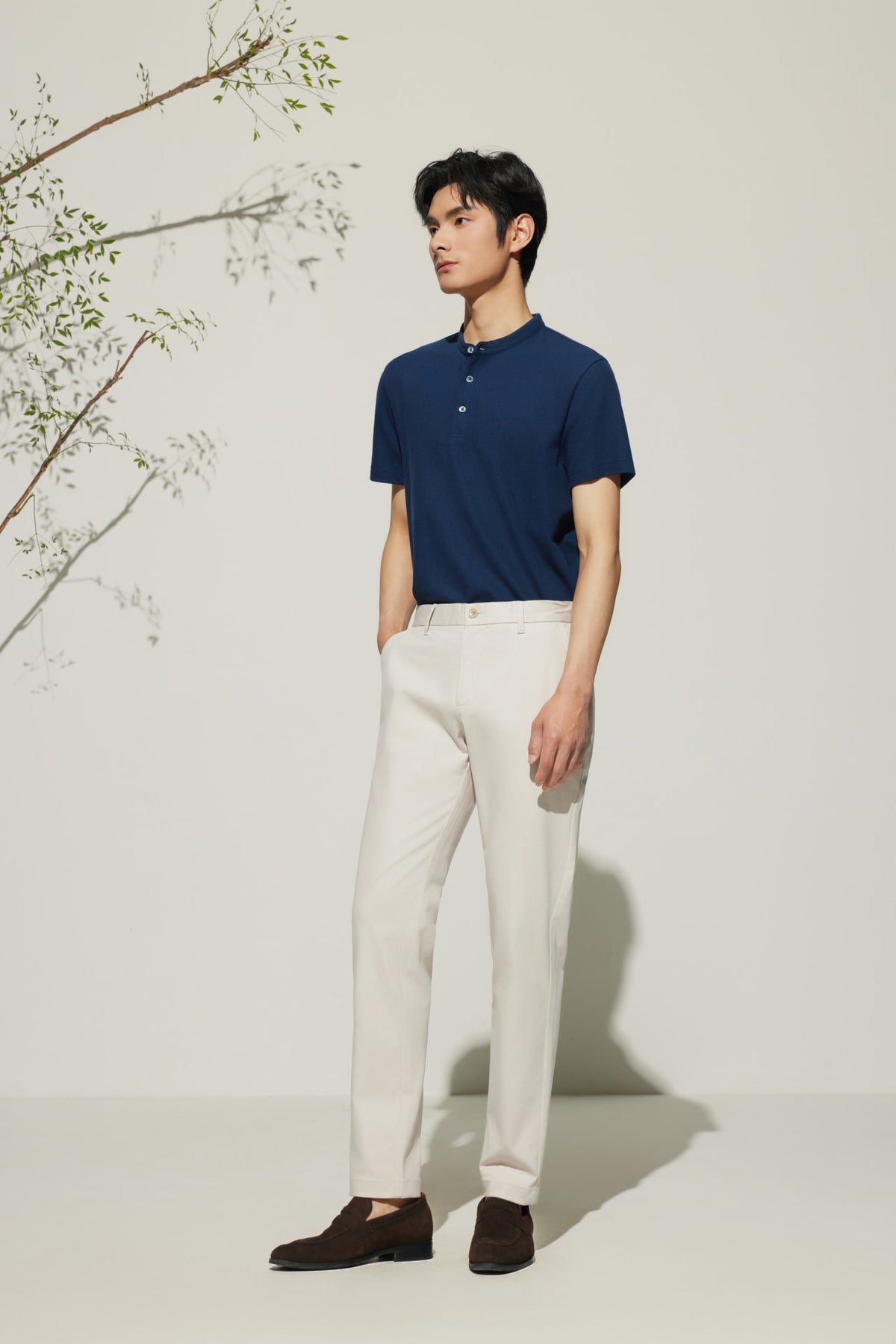 G2000 - Pants - Cotton Blend Slim Tapered Fit Twill Casual Pants