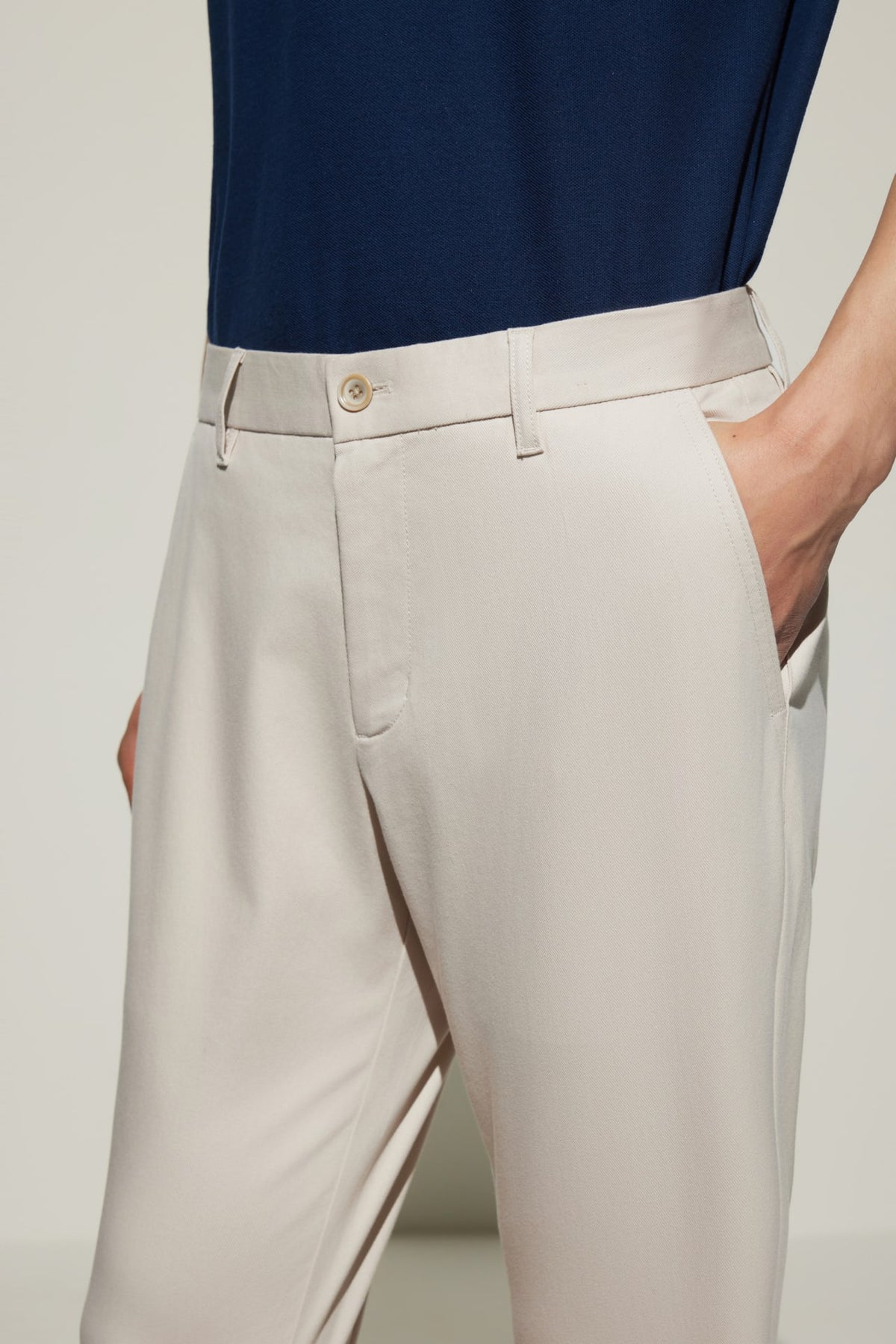 G2000 - Pants - Cotton Blend Slim Tapered Fit Twill Casual Pants