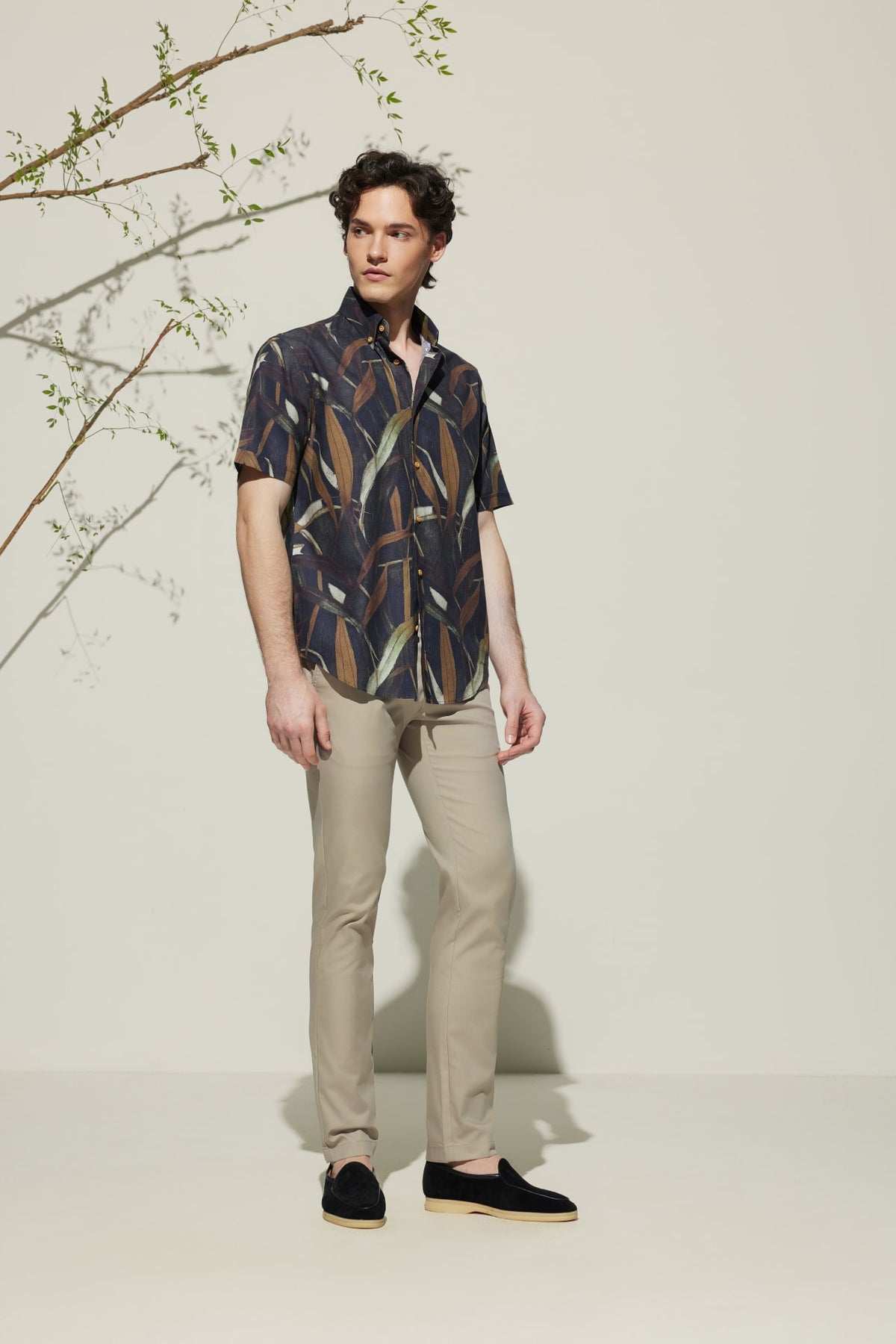 G2000 Pants Cotton Blend Extra Slim Fit Dobby Casual Pants Polished Amber Extra Slim