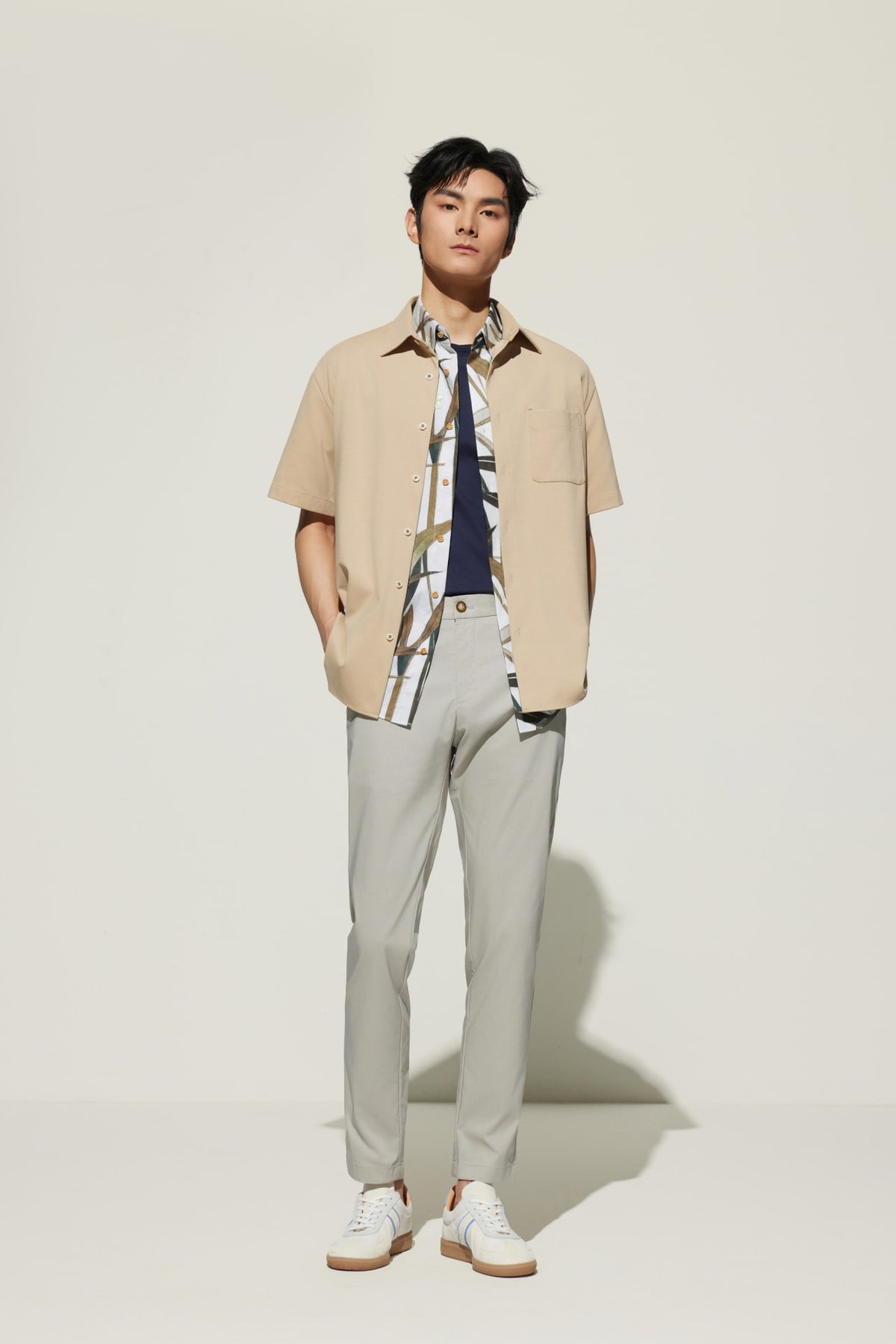 G2000 Pants Cotton Blend Slim Tapered Fit Dobby Casual Pants