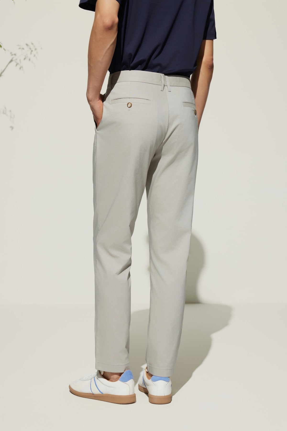 G2000 - Pants - Cotton Blend Slim Tapered Fit Dobby Casual Pants