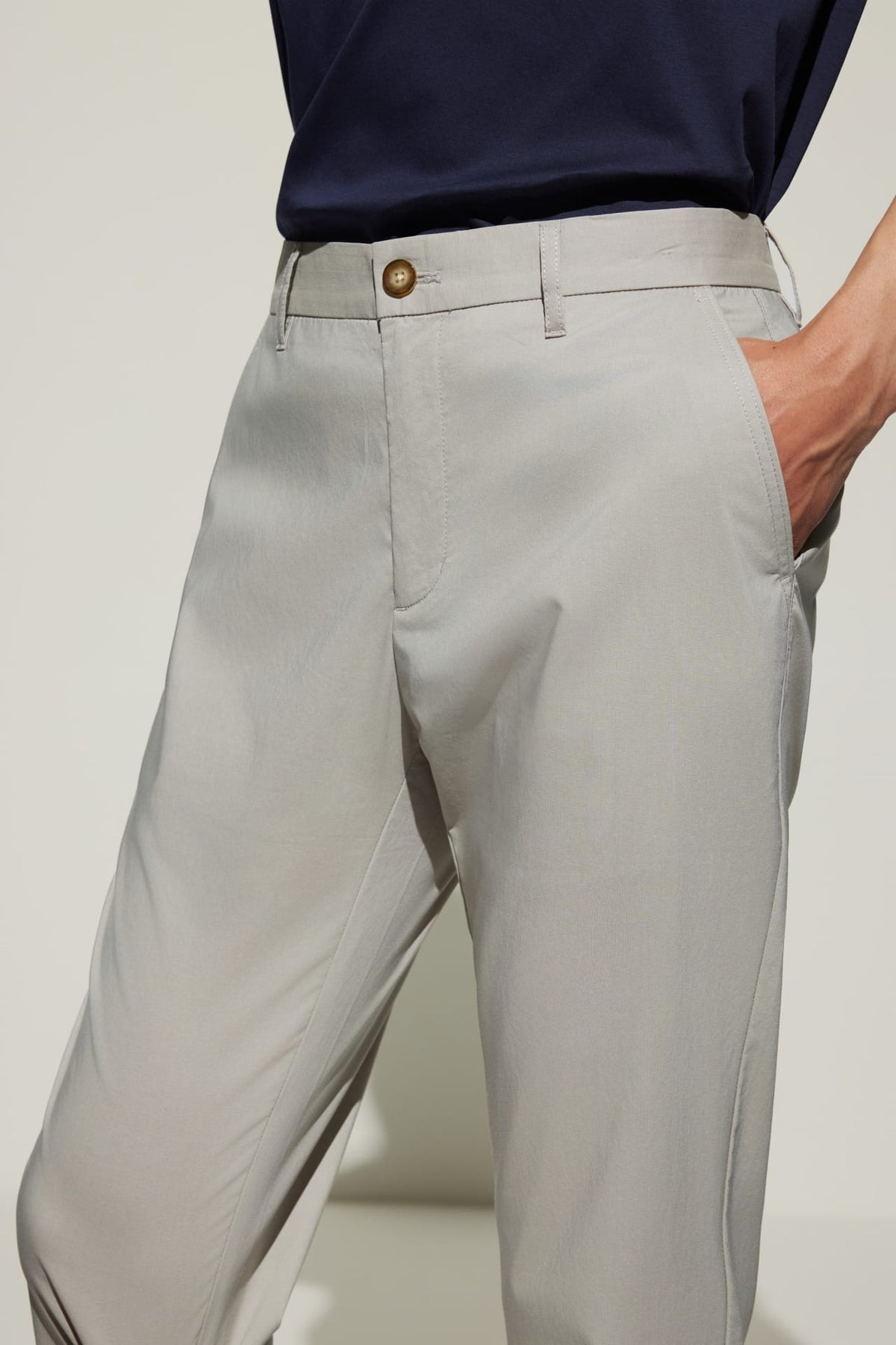 G2000 - Pants - Cotton Blend Slim Tapered Fit Dobby Casual Pants