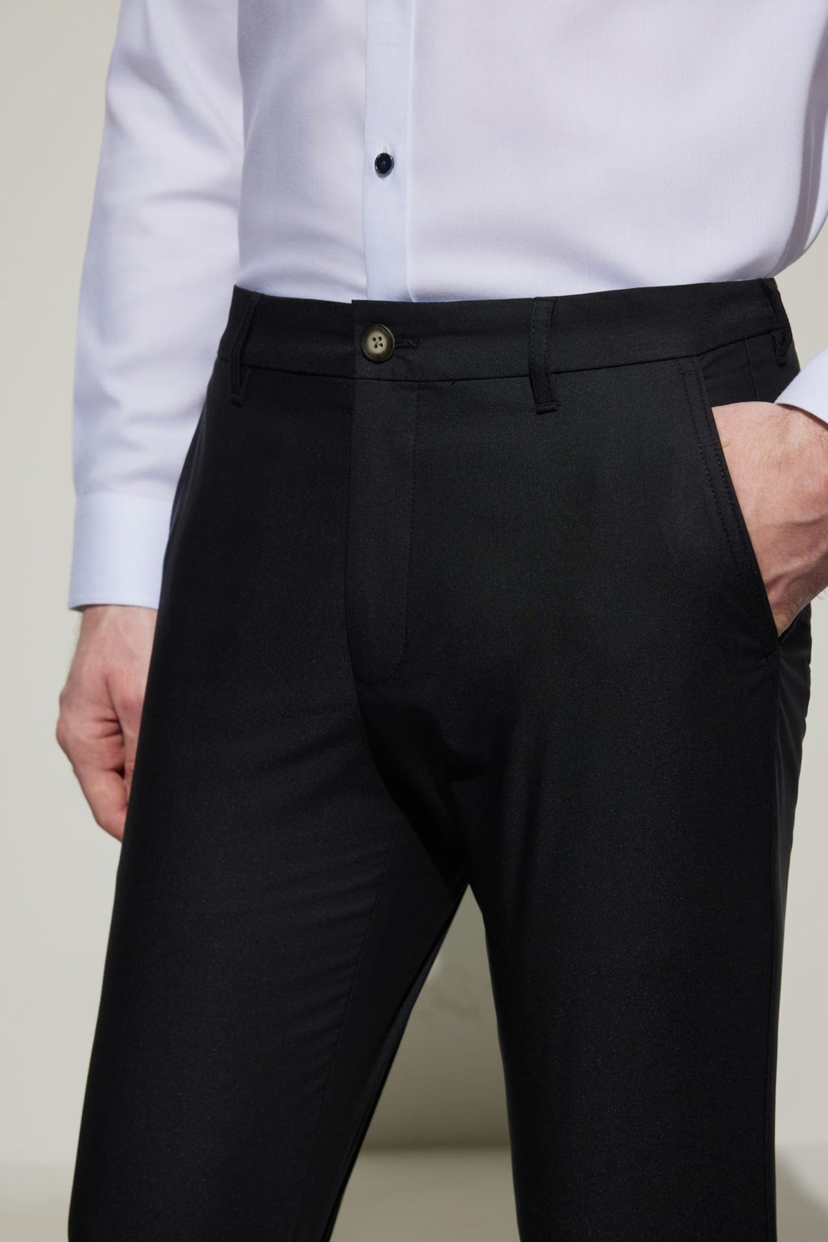 G2000 - Pants - Cotton Blend Slim Tapered Fit Dobby Casual Pants