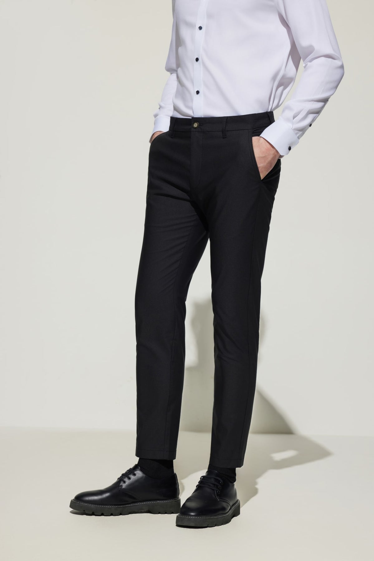 G2000 - Pants - Cotton Blend Slim Tapered Fit Dobby Casual Pants