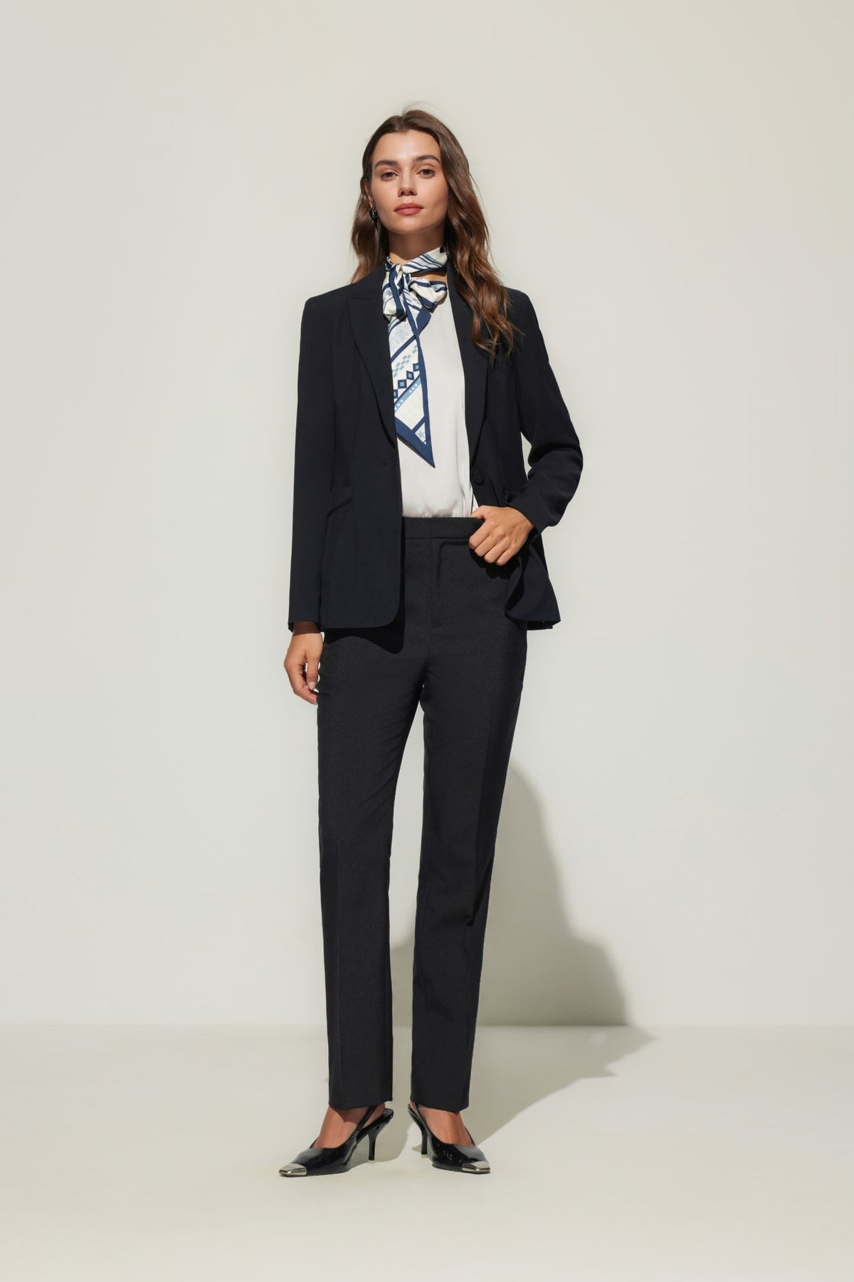 G2000 Suits Suit Blazer With Scarf Darkened Slate Slim
