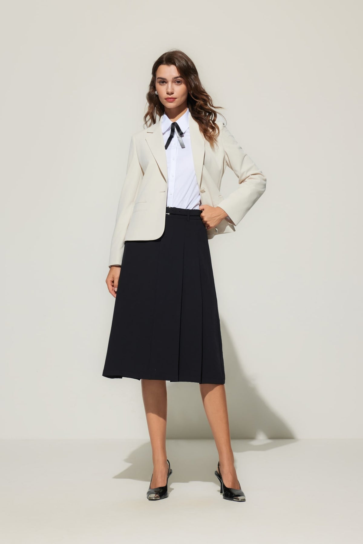 G2000 Suits Crepe Knit Casual Blazer Blanc Canvas Easy Fit