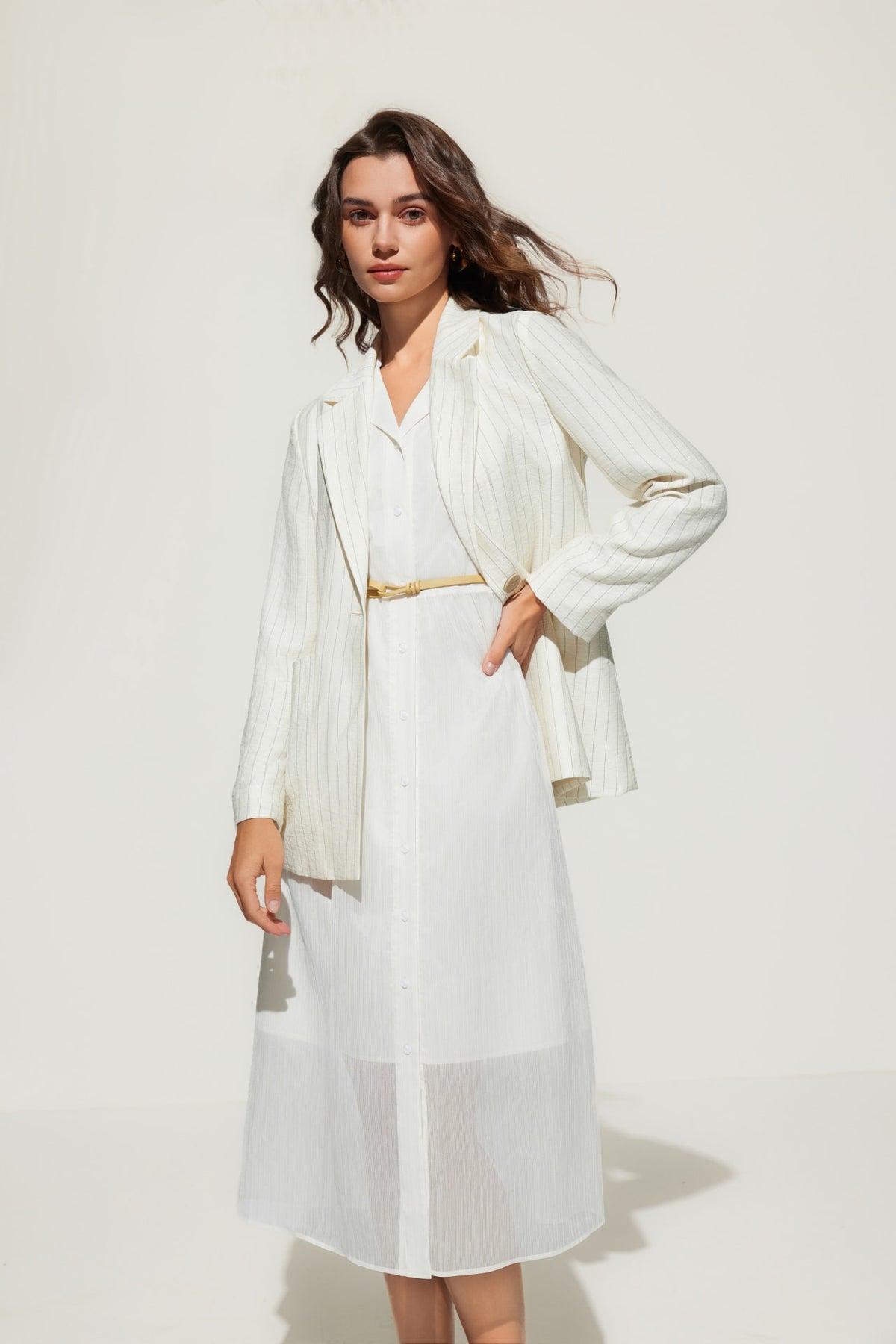 G2000 - Suits - Rayon Blend Stripe Relaxed Fit Casual Blazer