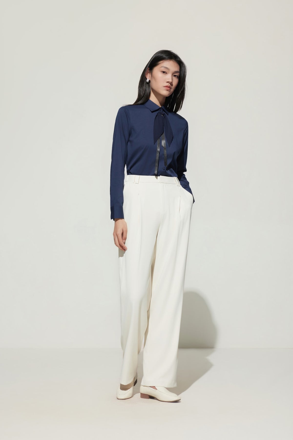G2000 - Shirts - Rayon Blend Shirt With Detachable Tie - Majestic Ultramarine - Slim