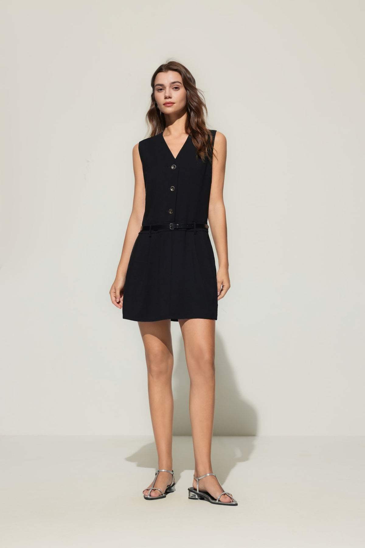 G2000 Dresses Waistcoat Dress Darkened Slate Regular