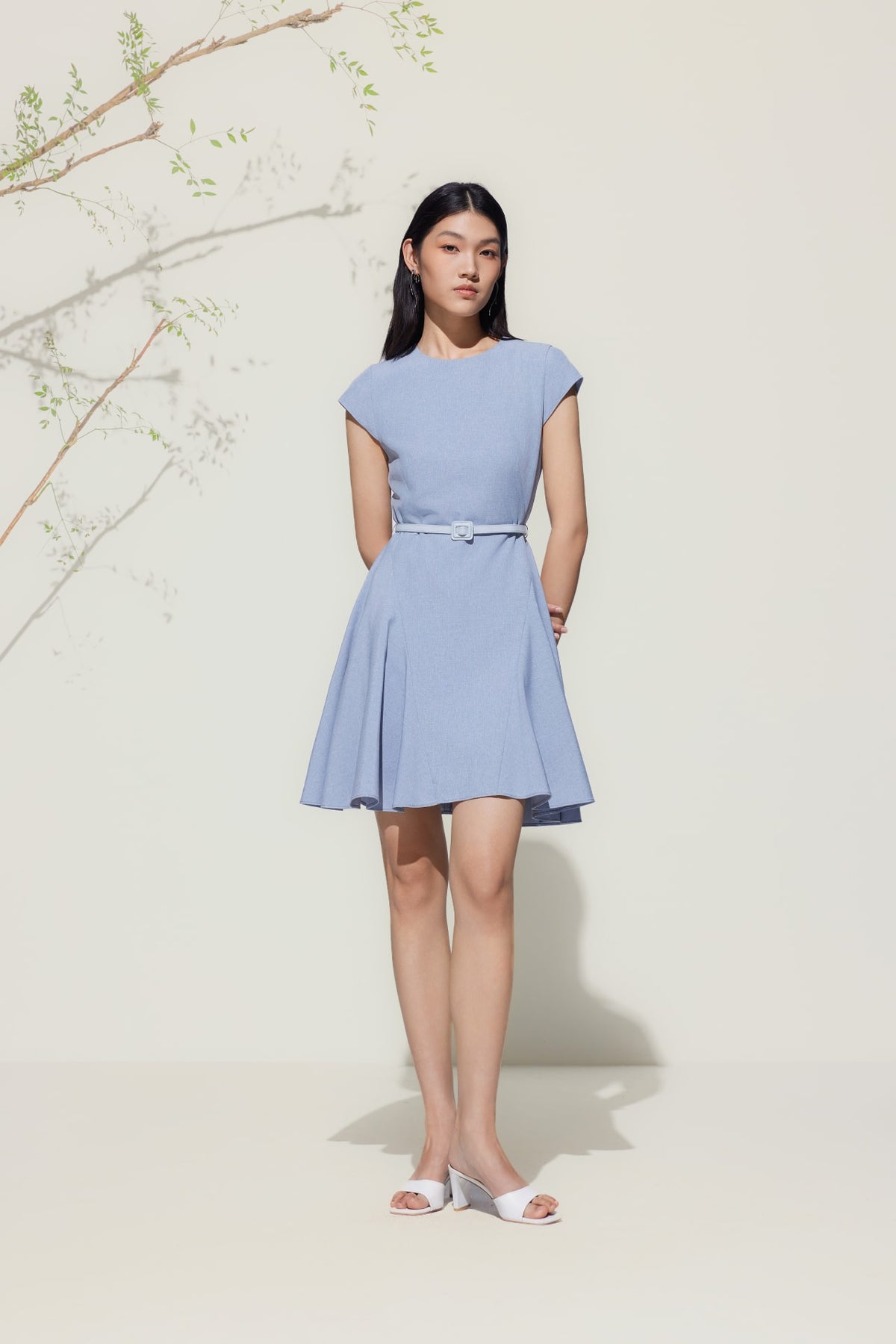 G2000 Dresses Water & Oil Repellent Cap Sleeve Flare Dress