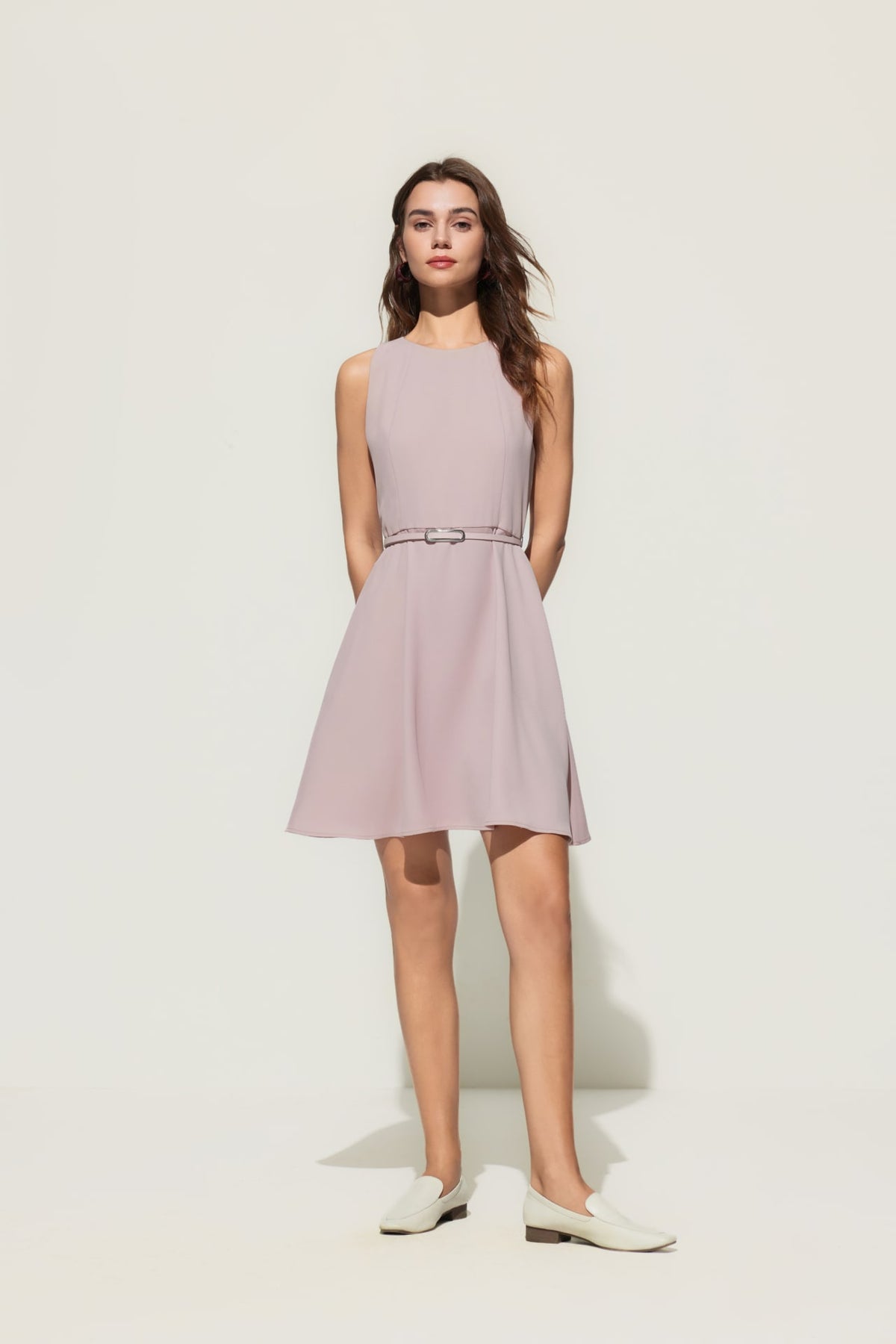 G2000 Dresses Sleeveless Flare Dress Satin Bloom Regular
