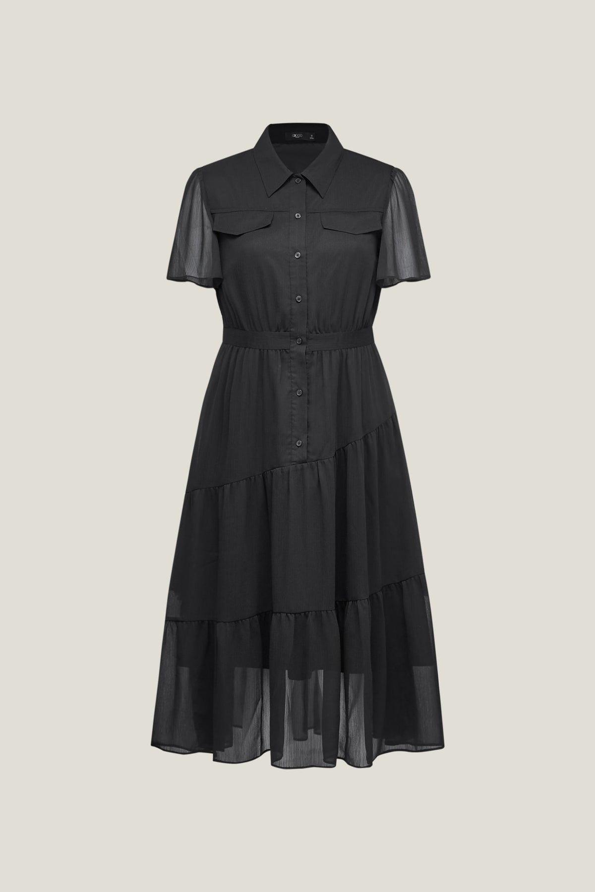 G2000 Dresses Chiffon Maxi Shirt Dress Darkened Slate Regular