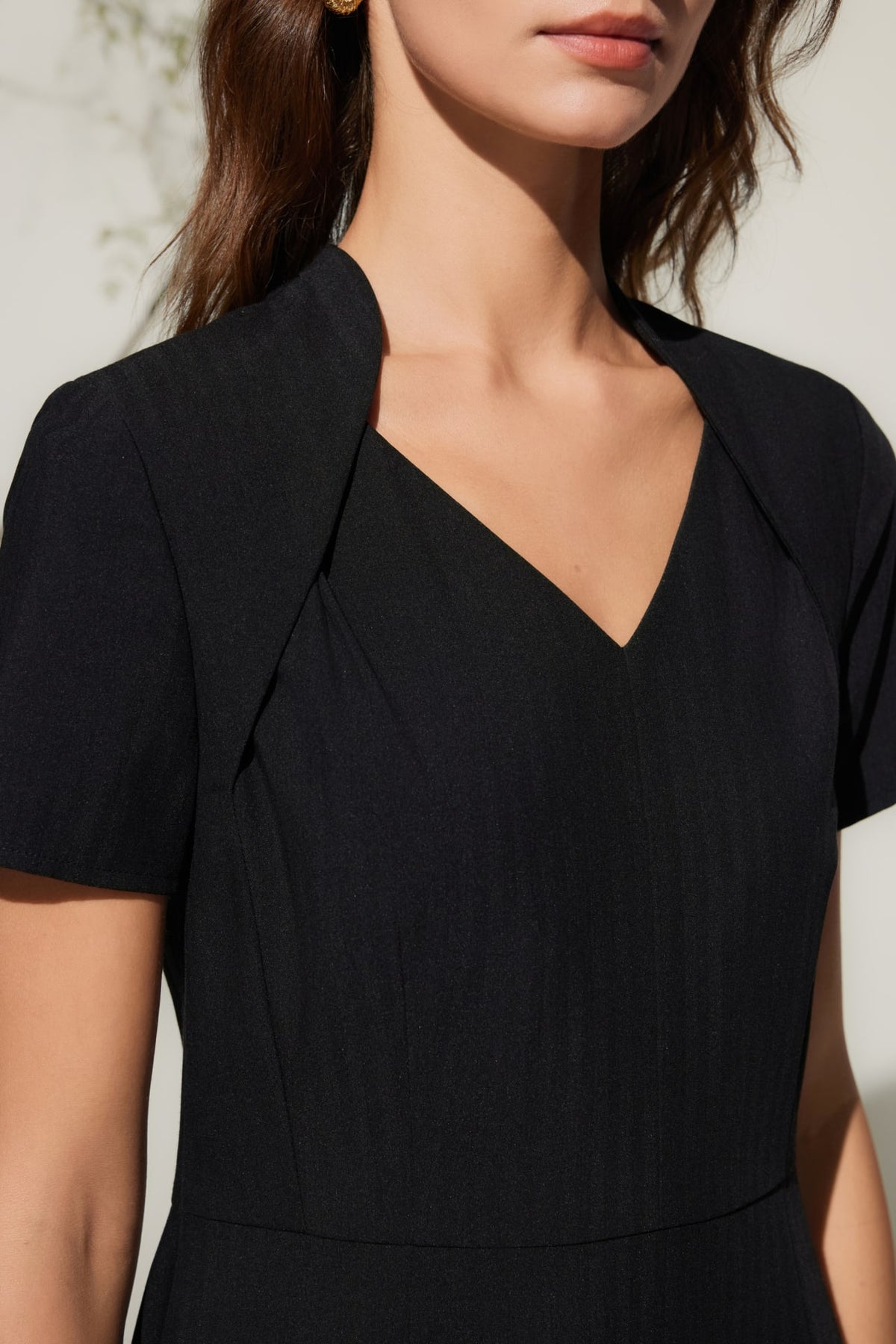 G2000 Dresses Anti Uv Herringbone Fitted Dress