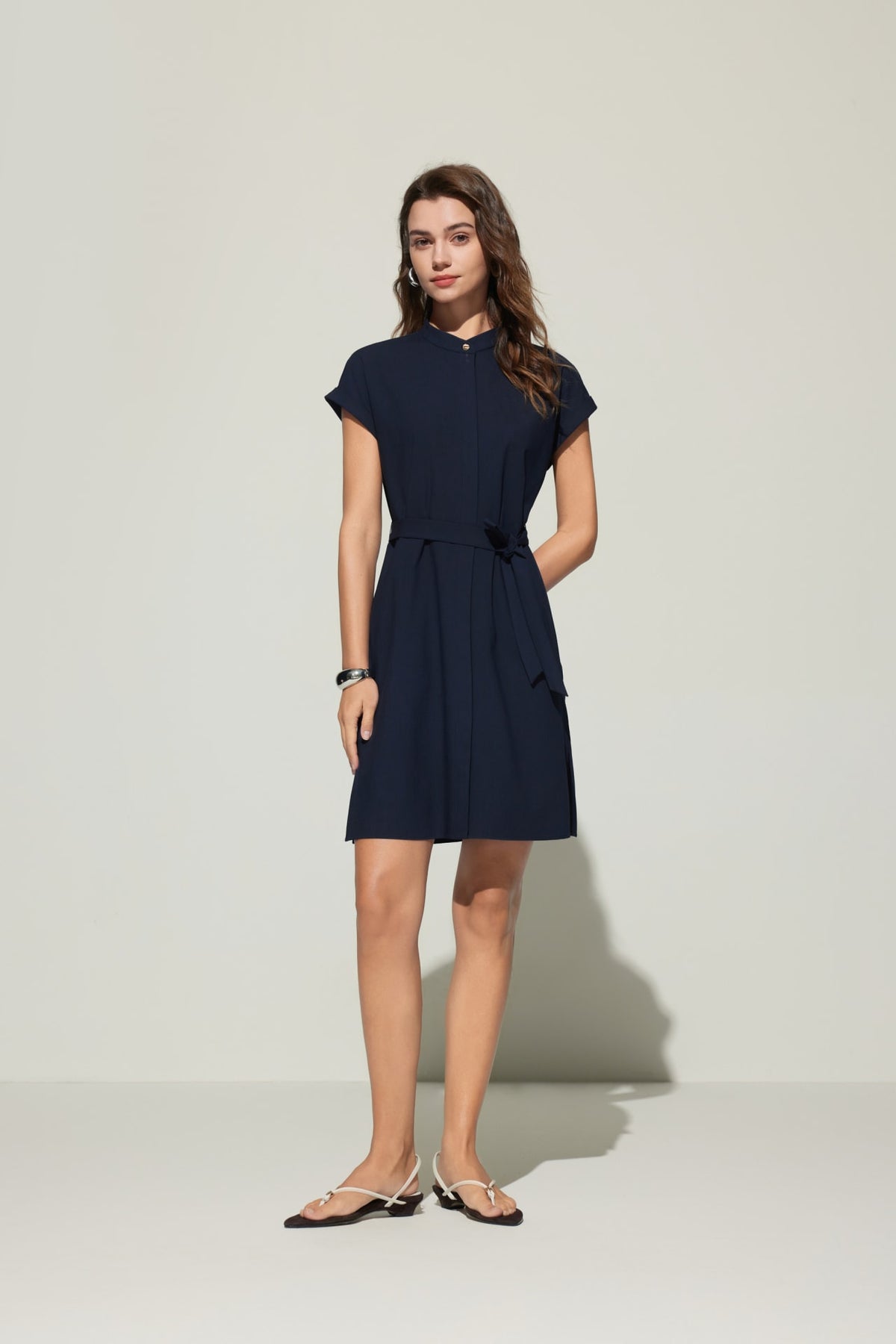 G2000 Dresses Stand Collar Shirt Dress Enigmatic Teal Regular