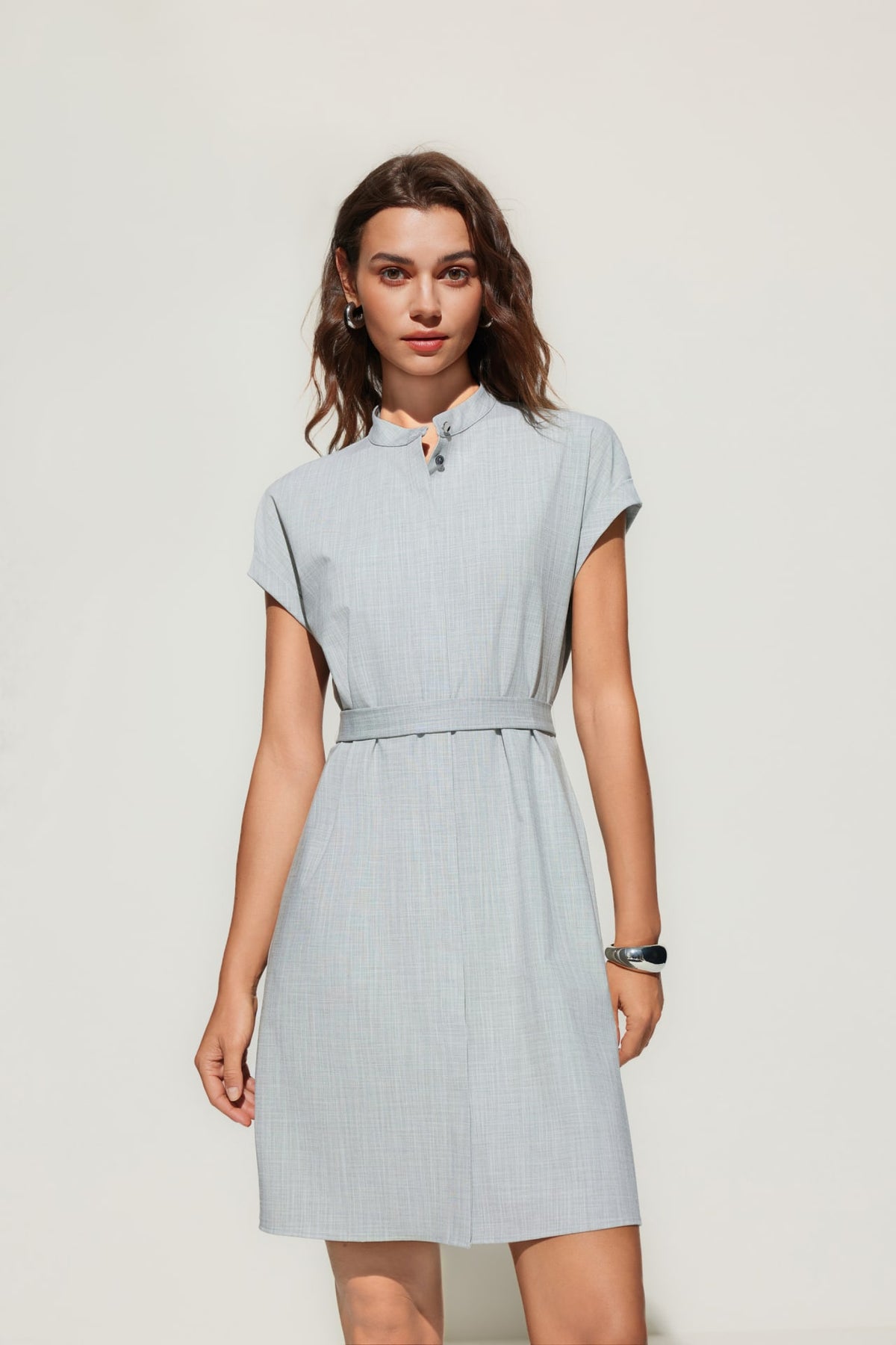 G2000 - Dresses - Stand Collar Shirt Dress