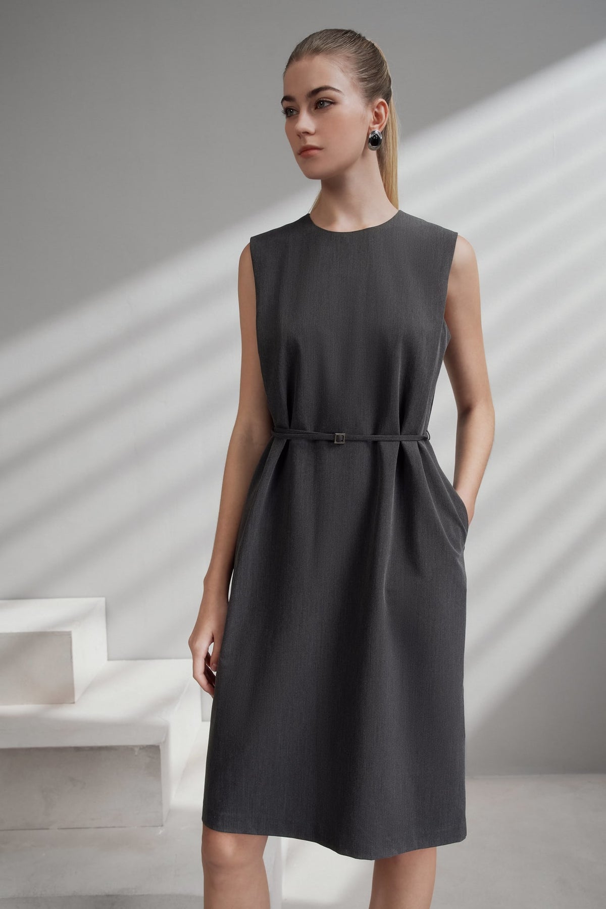 G2000 - Dresses - Sleeveless Tuck Detail Shift Dress