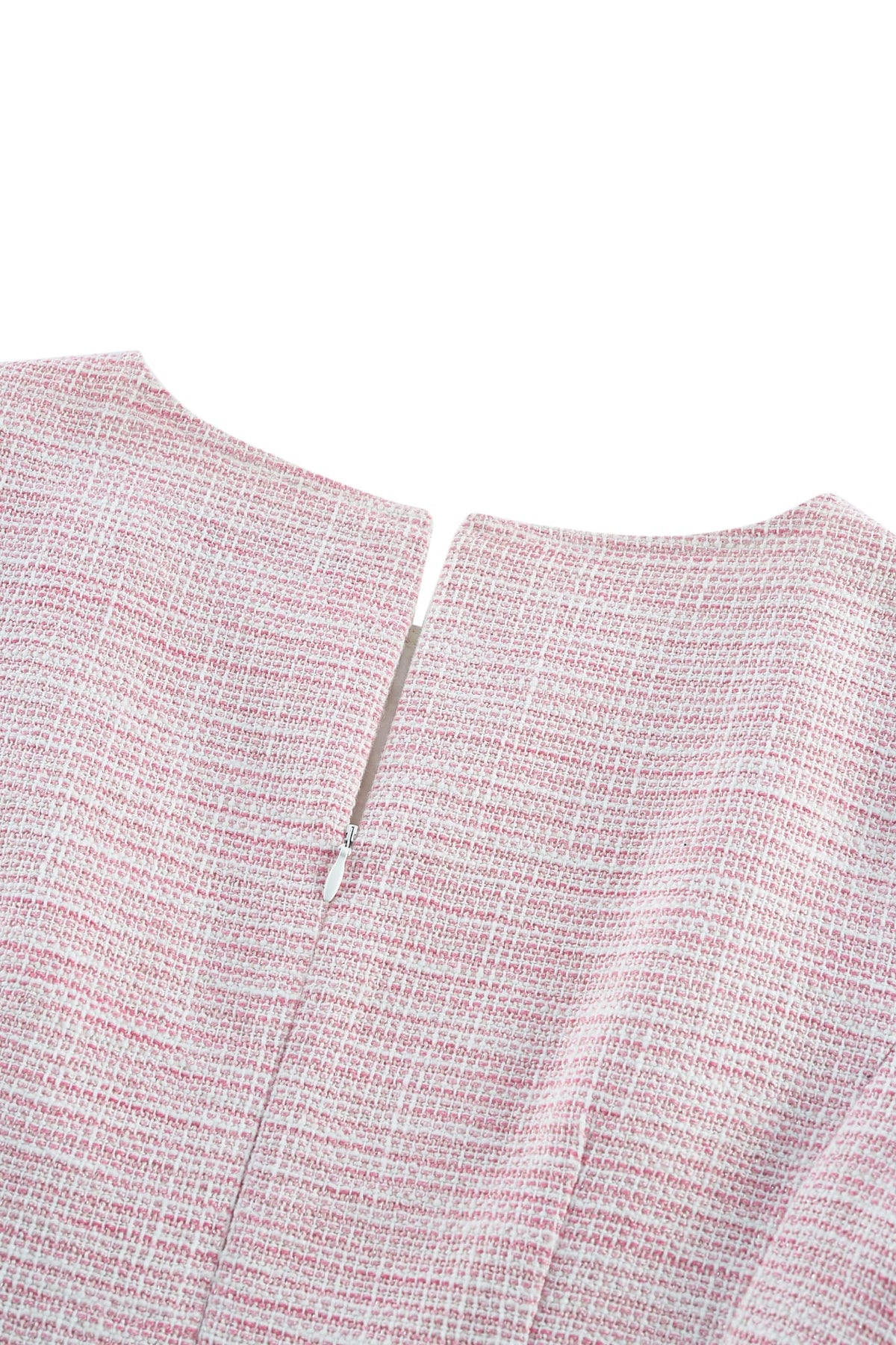 G2000 - Dresses - Square Boat Neck Tweed Dress With Belt