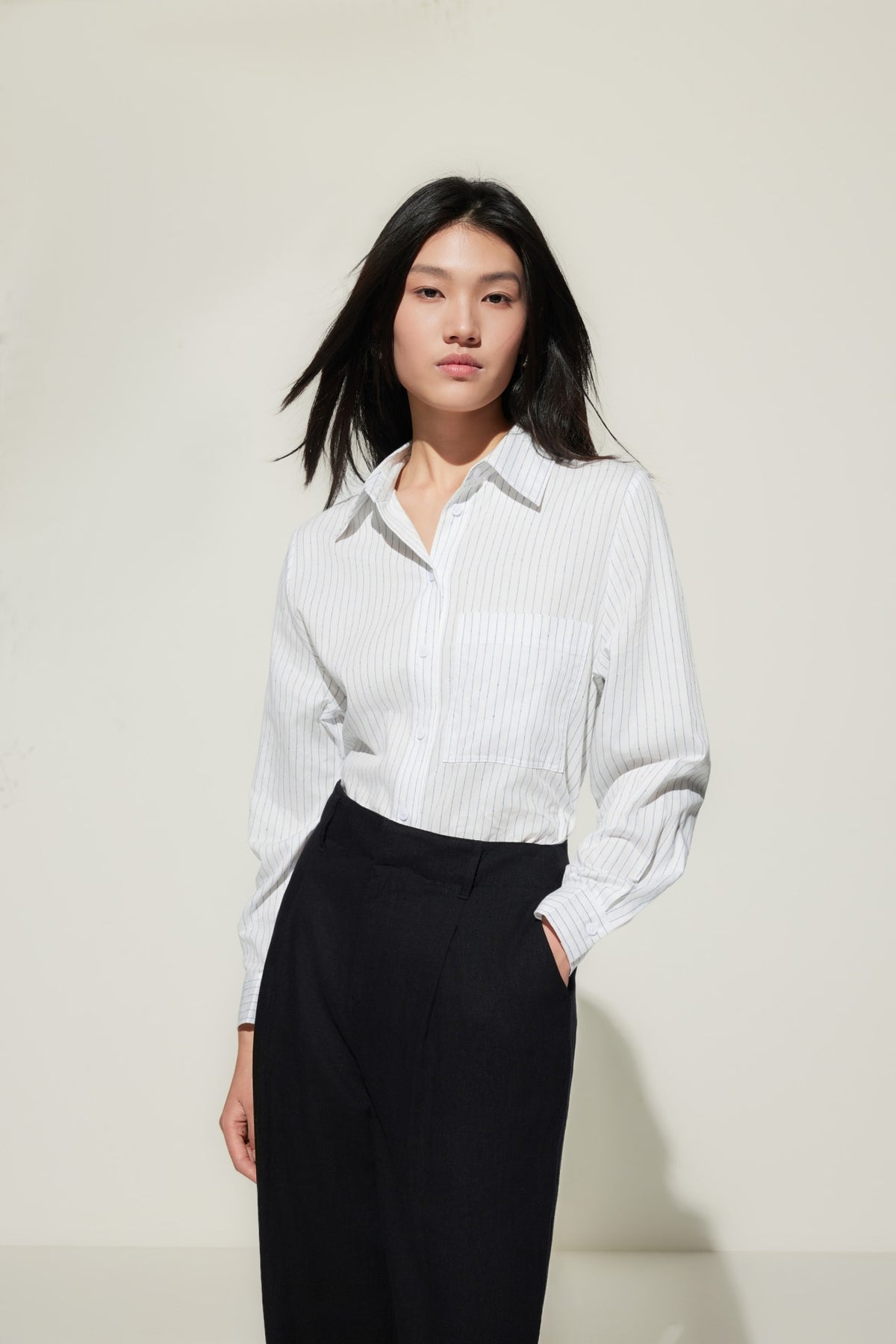 G2000 Shirts Cotton Blend Stripe Long Sleeve Casual Shirt