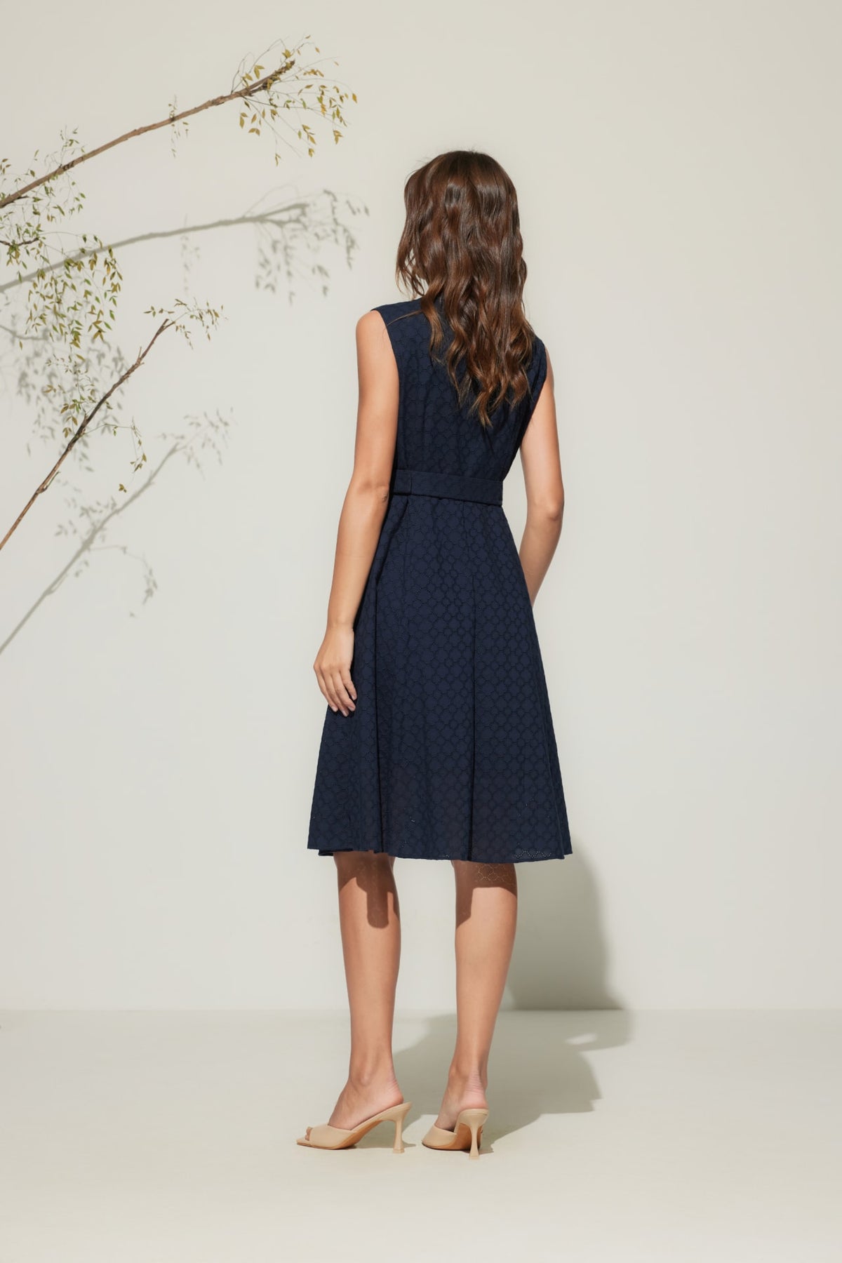 G2000 Dresses Ruffle Front Cotton Eyelet Dress