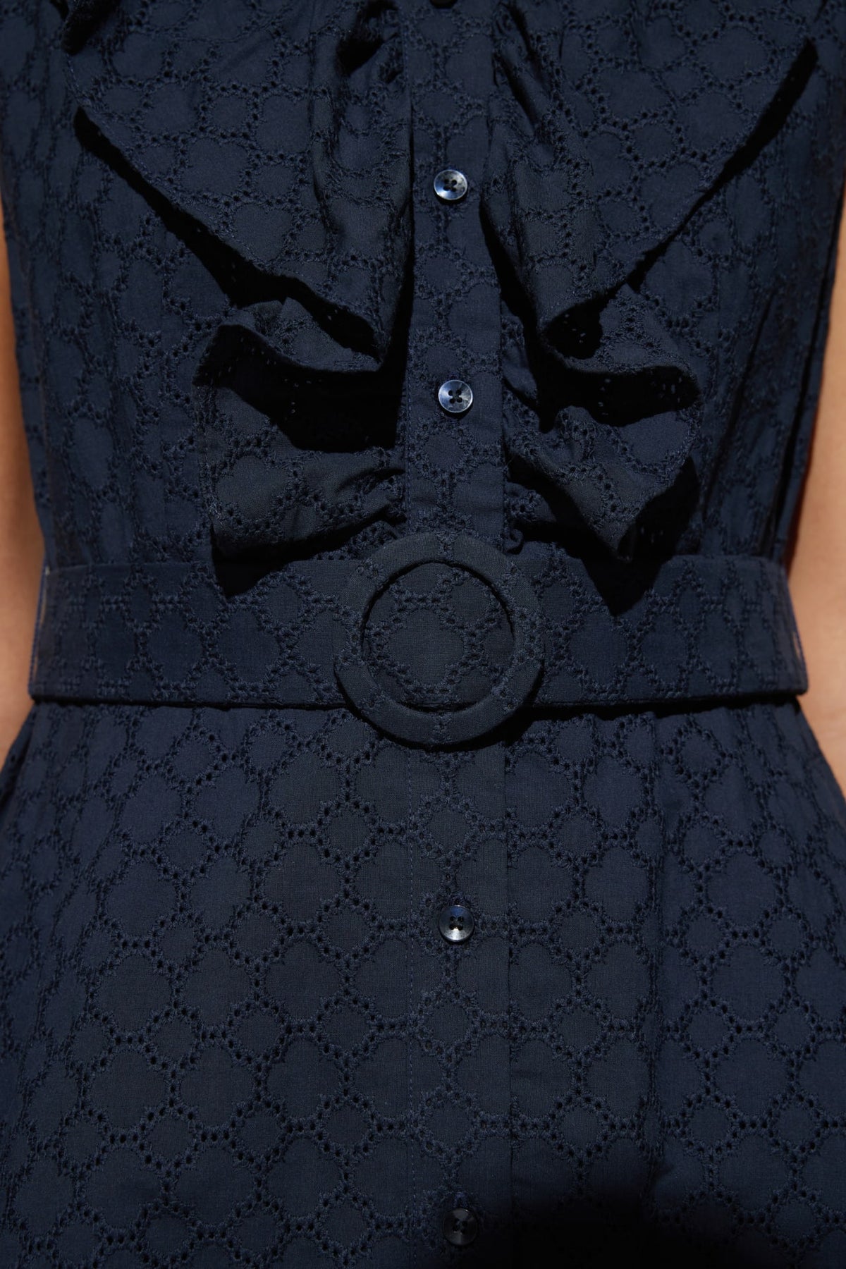 G2000 Dresses Ruffle Front Cotton Eyelet Dress
