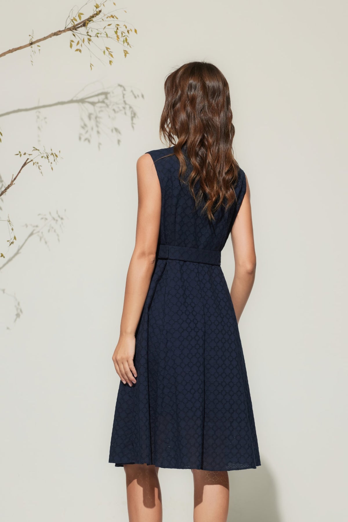 G2000 Dresses Ruffle Front Cotton Eyelet Dress
