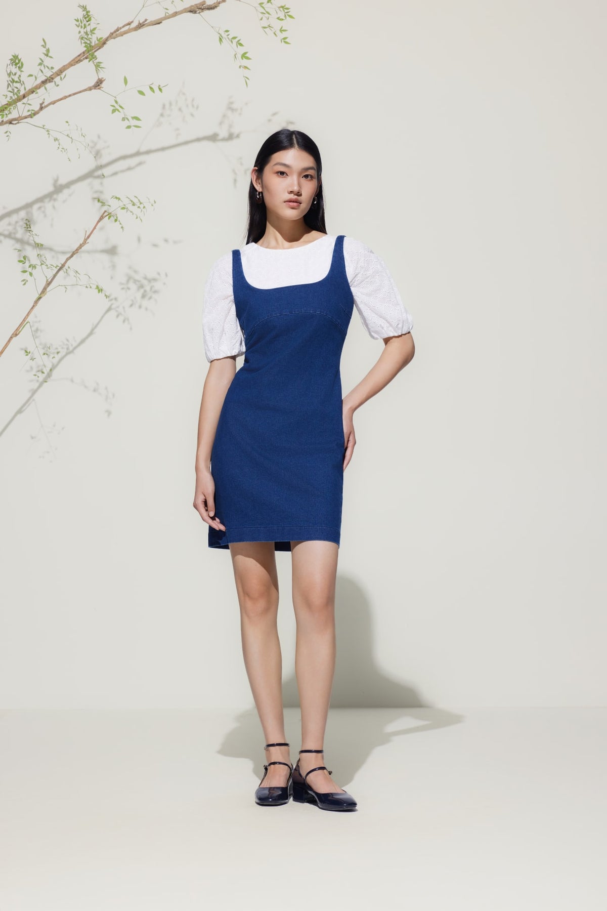 G2000 Dresses Denim Pinafore Dress Enigmatic Teal Regular