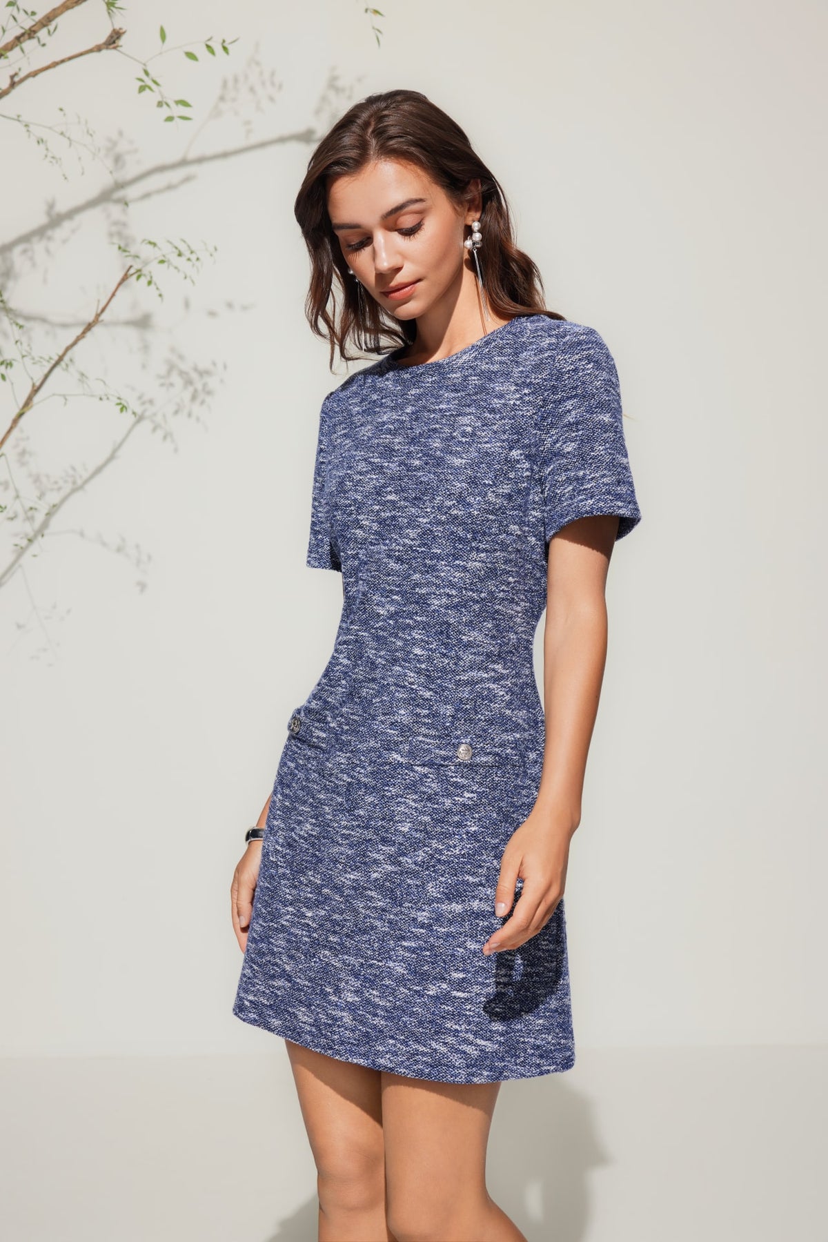 G2000 - Dresses - Knit Tweed Dress