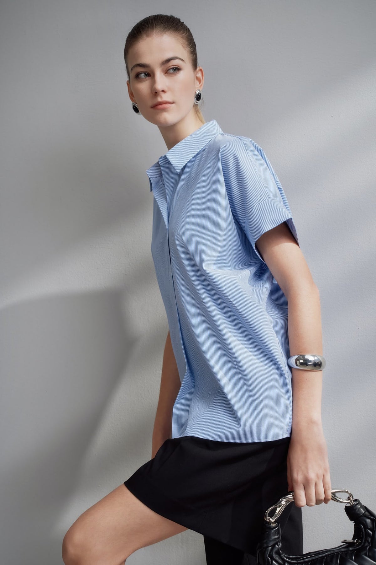 G2000 - Shirts - Cotton Stripe Short Sleeve Casual Shirt