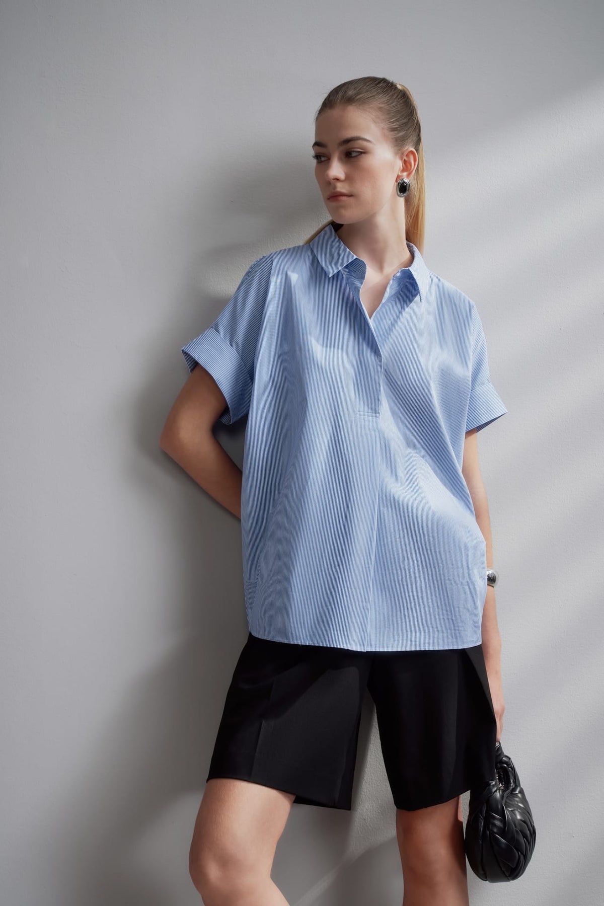 G2000 - Shirts - Cotton Stripe Short Sleeve Casual Shirt