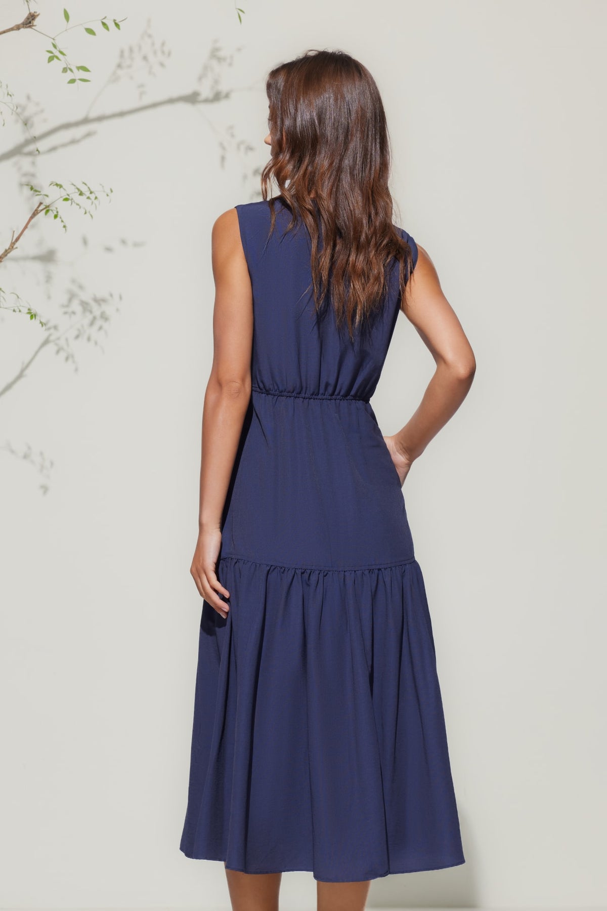 G2000 Dresses Round Neck Tiered Maxi Dress