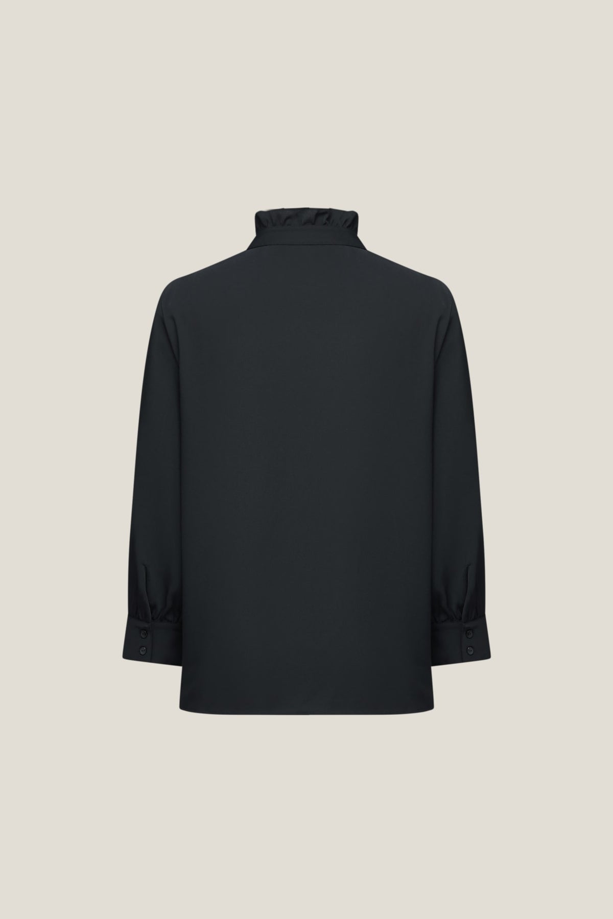 G2000 - Blouses - Satin Ruffled Stand Collar Blouse