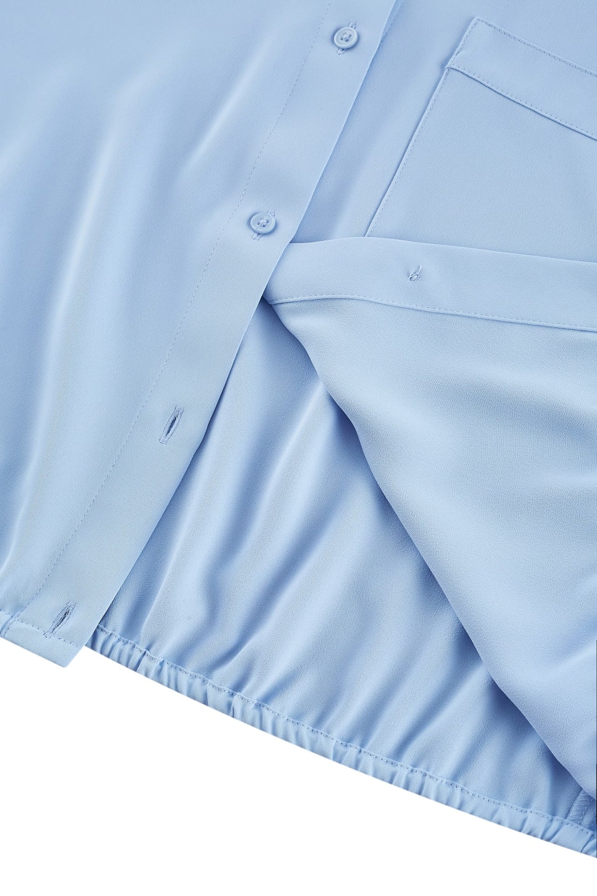 G2000 - Blouses - Satin Rolled Sleeves Shirt Blouse