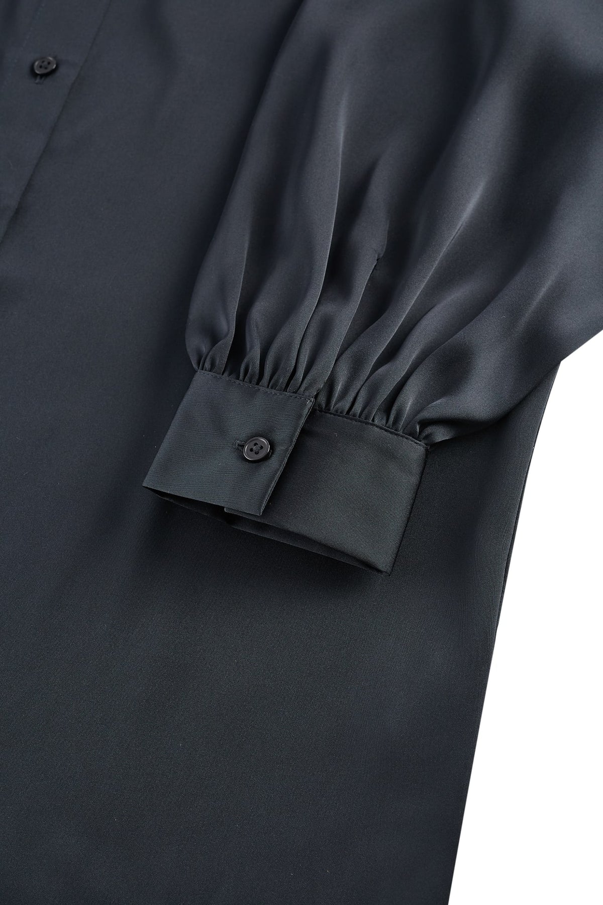 G2000 - Blouses - Satin Stand Collar Blouse With Detachable Contrasting Tie