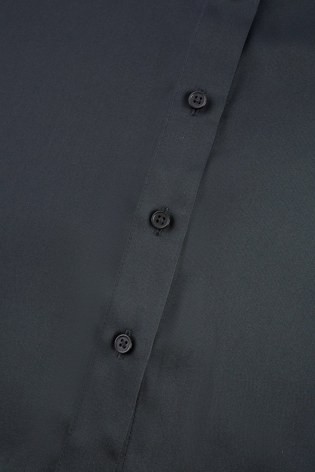G2000 - Blouses - Satin Stand Collar Blouse With Detachable Contrasting Tie