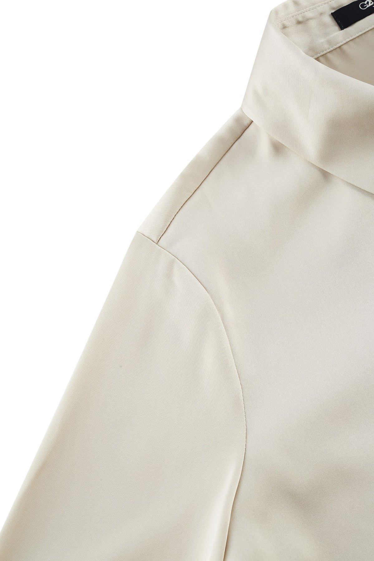 G2000 - Blouses - Satin Roll Sleeve Shirt Blouse