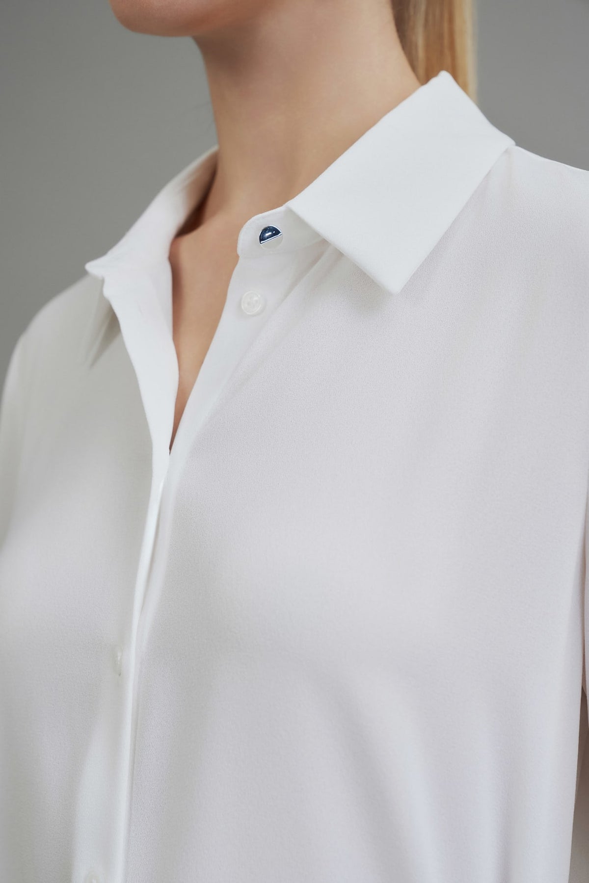 G2000 - Blouses - Regular Fit Shirt Blouse With Detachable Pleated Tie