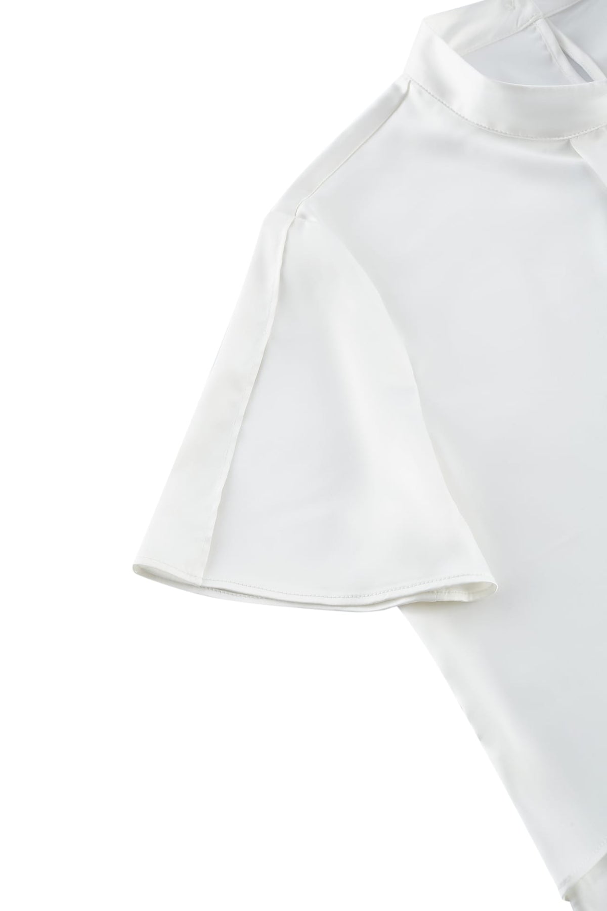 G2000 Blouses Satin Stand Collar Blouse With Brooch